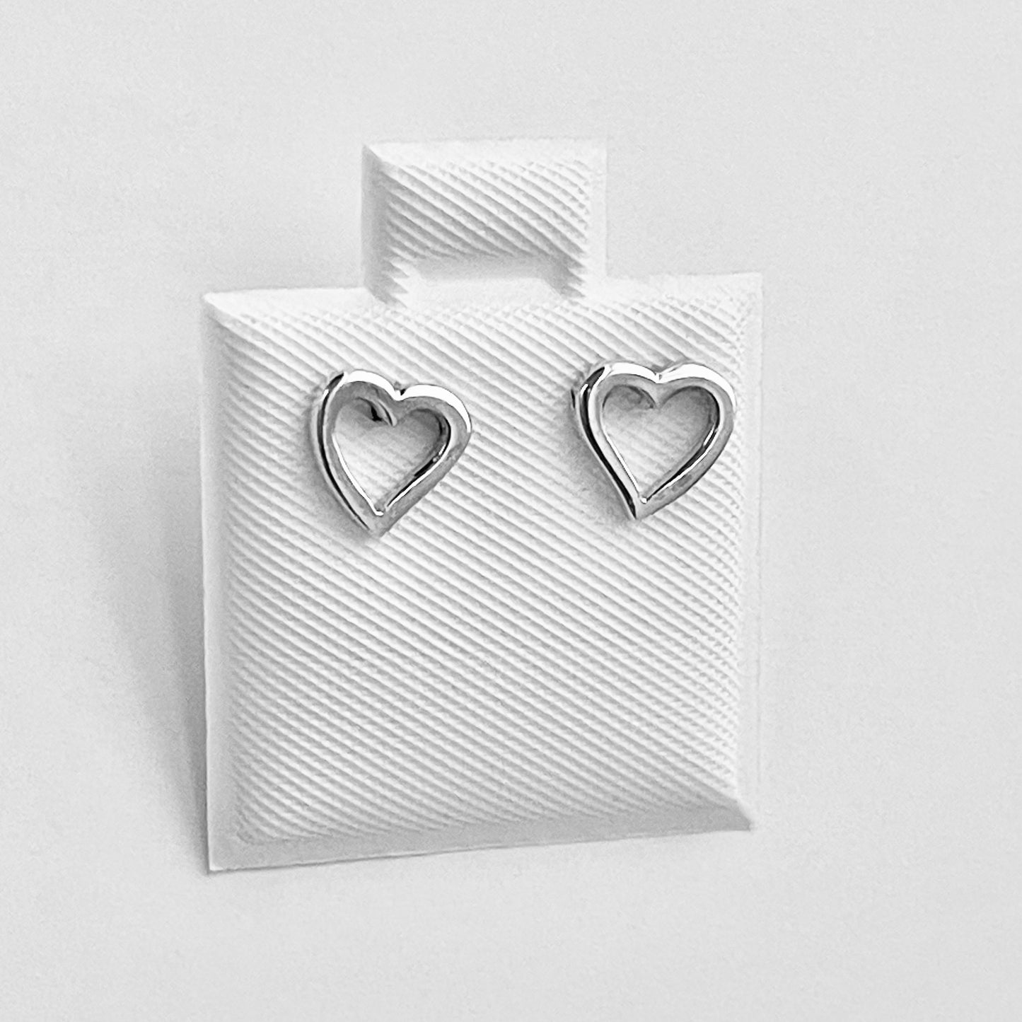 Sterling Silver Small Open Heart Earring, Stud Earrings, Silver Earring