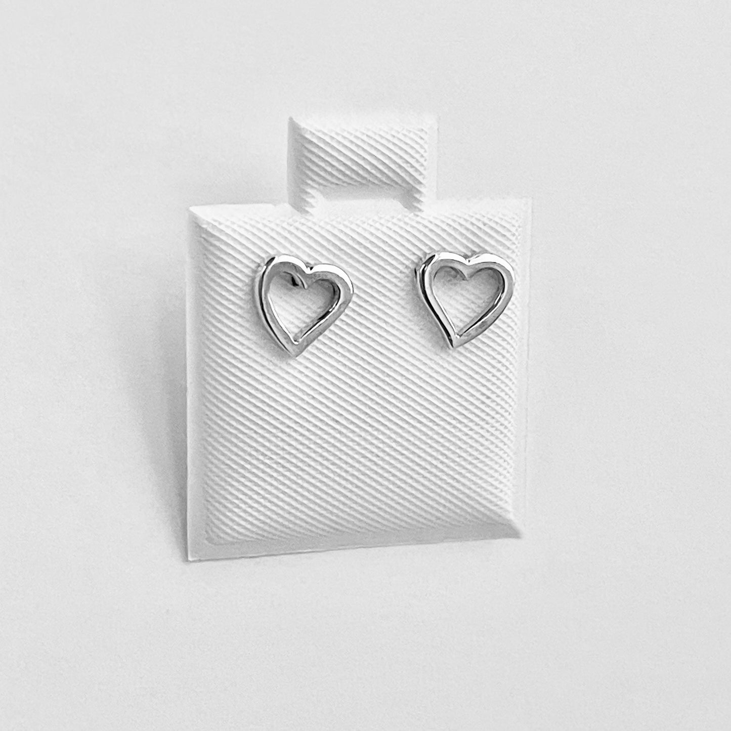 Sterling Silver Small Open Heart Earring, Stud Earrings, Silver Earring