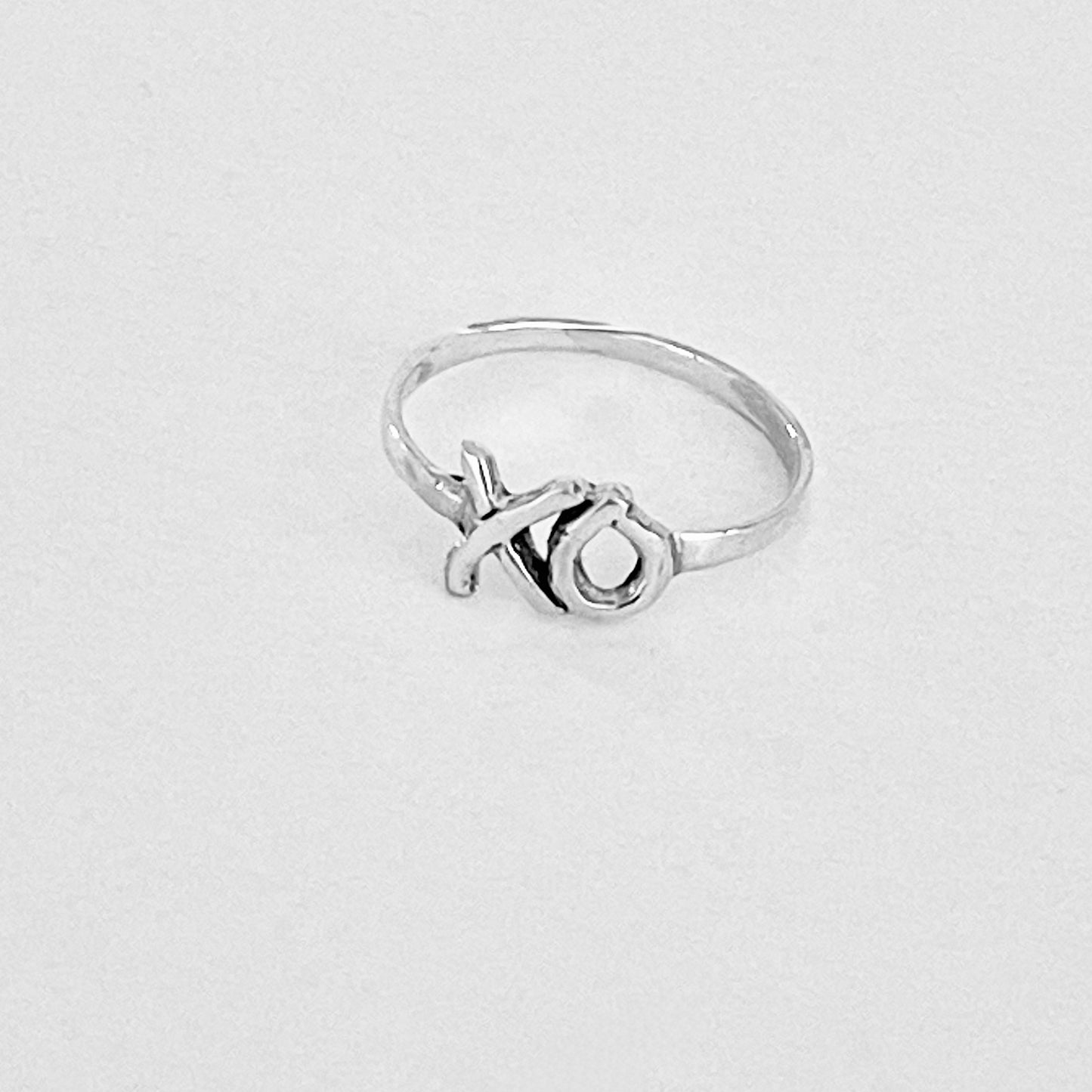 925 Sterling Silver Dainty XO Ring | Hugs and Kisses Forever Love Silver Rings