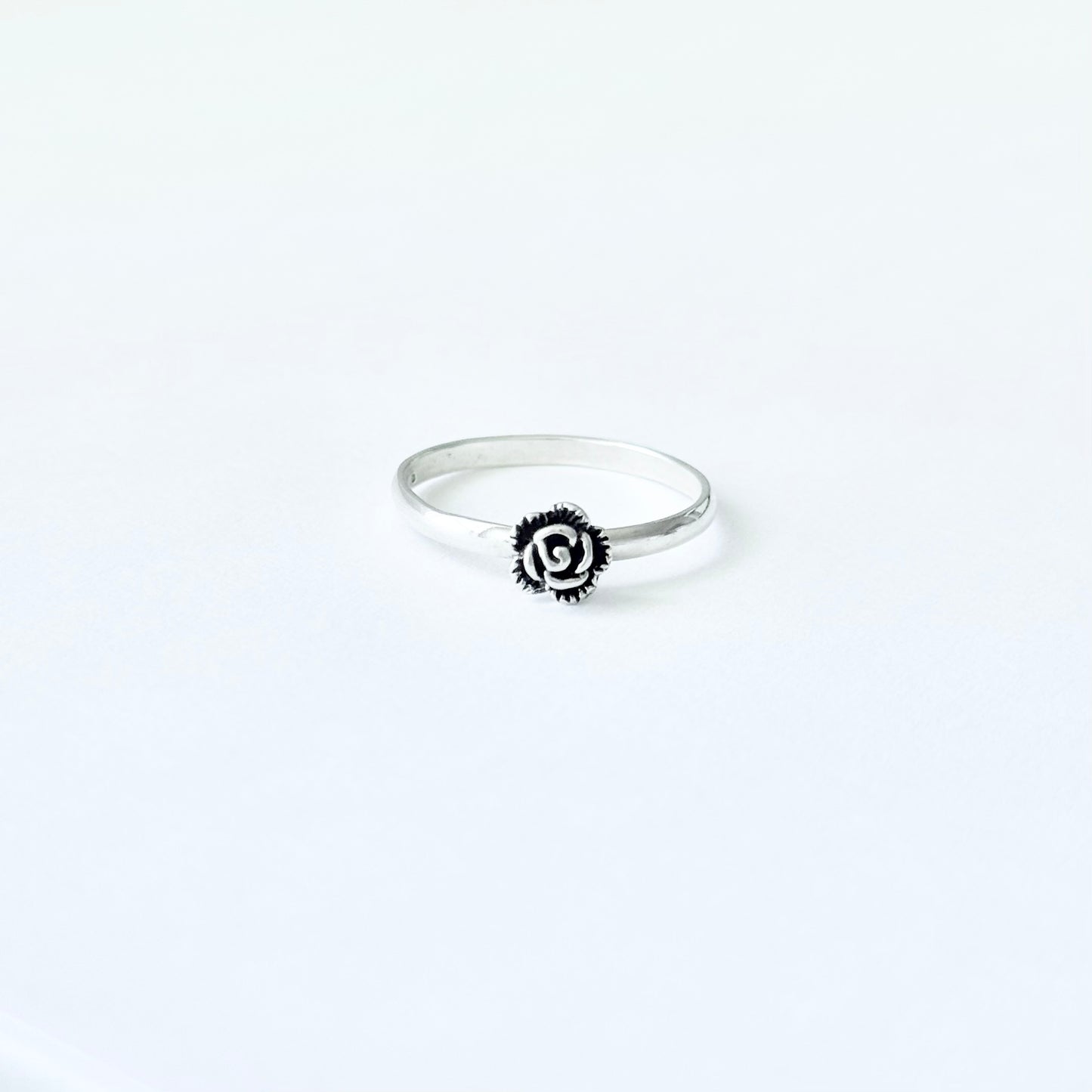 Sterling Silver Little Dainty Rose Ring, Flower Ring, Silver Rings, Love Roses