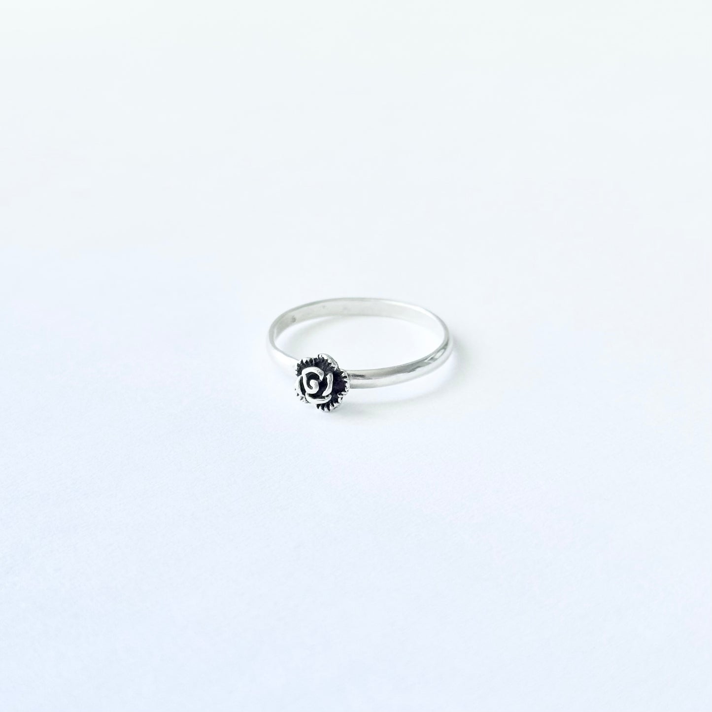 Sterling Silver Little Dainty Rose Ring, Flower Ring, Silver Rings, Love Roses