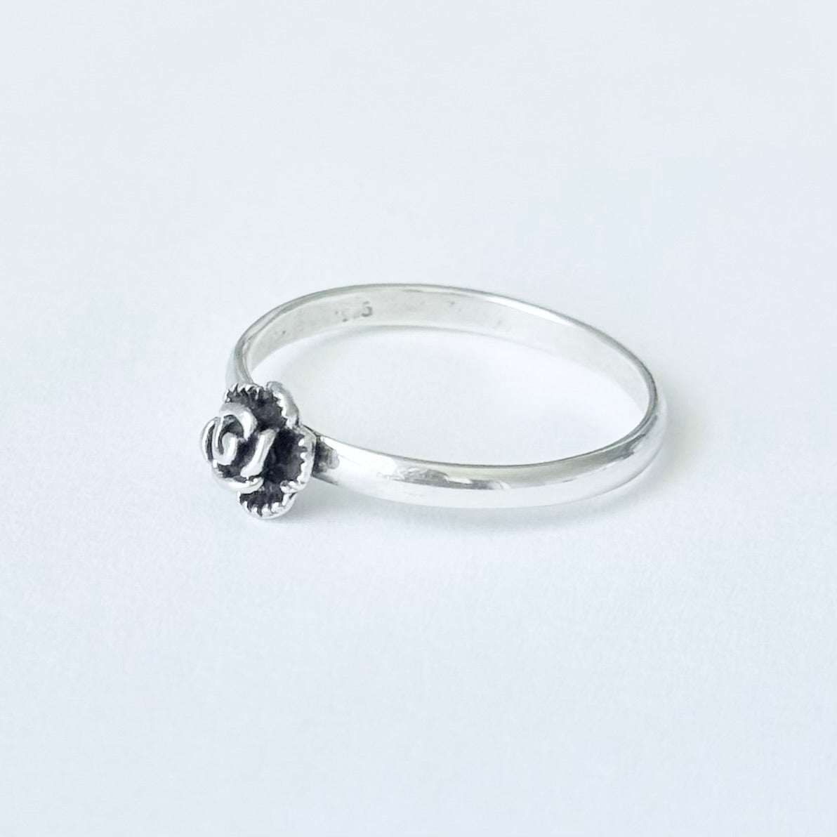 Sterling Silver Little Dainty Rose Ring, Flower Ring, Silver Rings, Love Roses