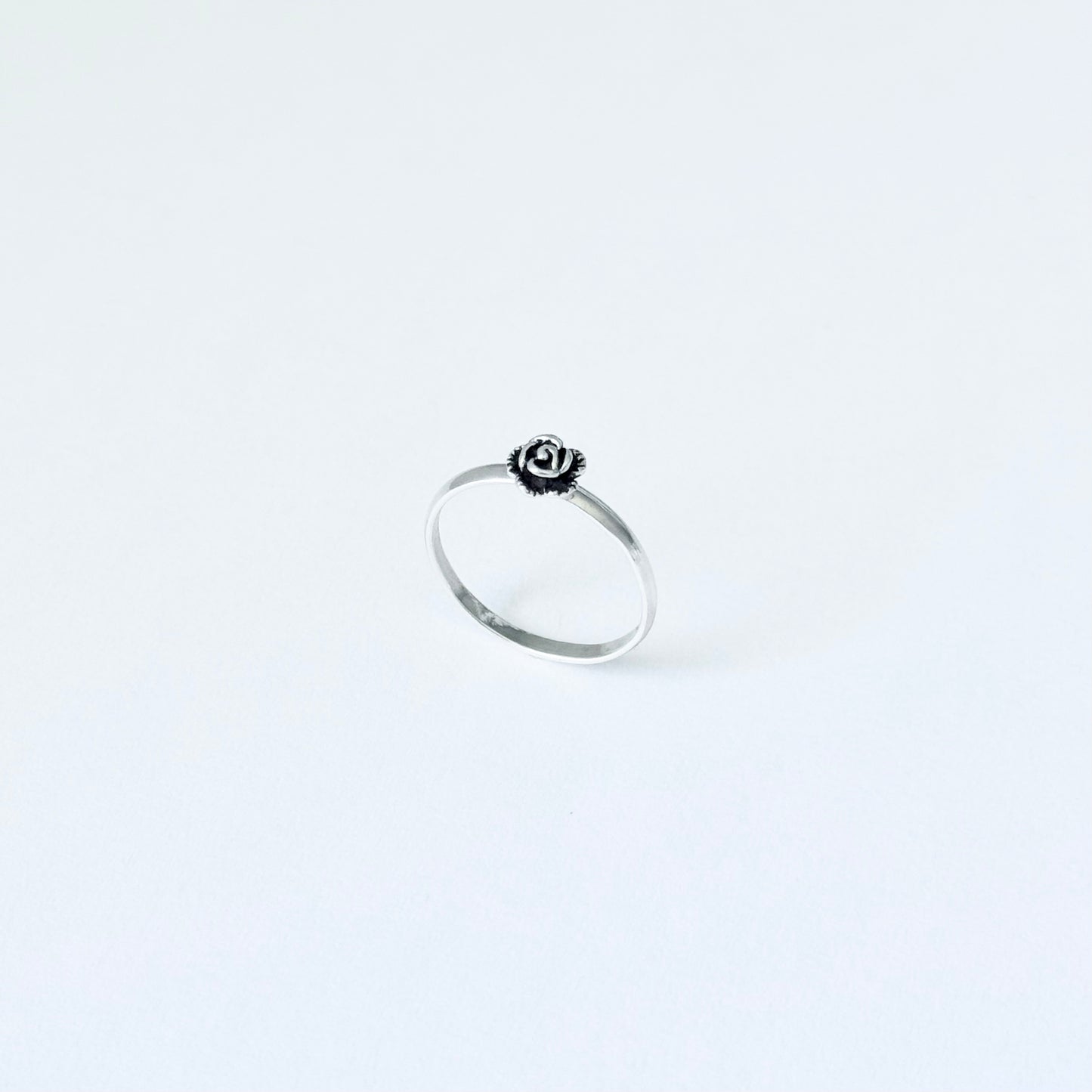 Sterling Silver Little Dainty Rose Ring, Flower Ring, Silver Rings, Love Roses