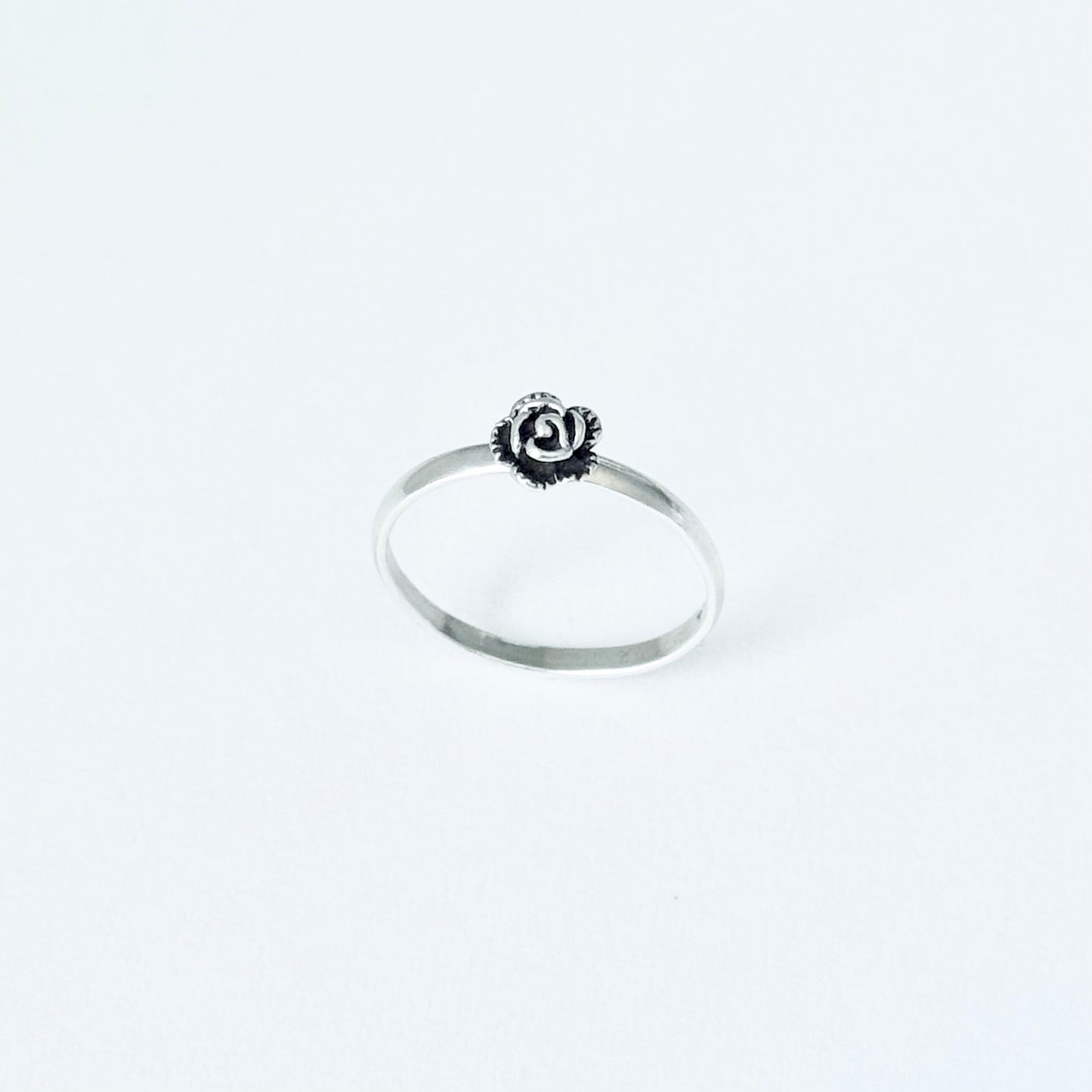 Sterling Silver Little Dainty Rose Ring, Flower Ring, Silver Rings, Love Roses