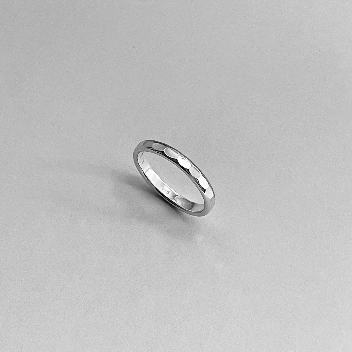 Sterling Silver Hammered Band Ring, Pinky Rings, Stackable Jewelry Bands