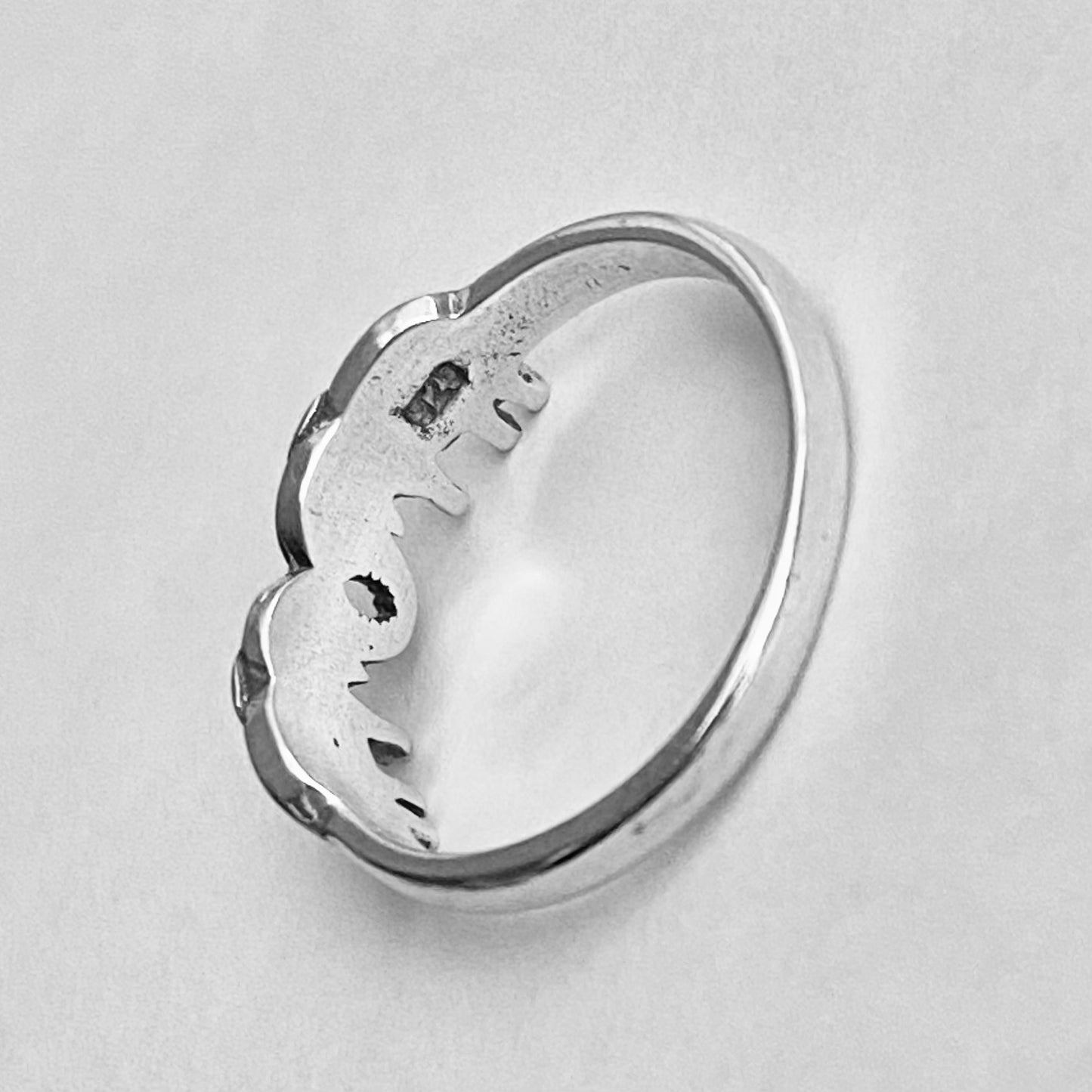 Sterling Silver Small Kissing Elephant Ring, Love Ring, Silver Animal Rings