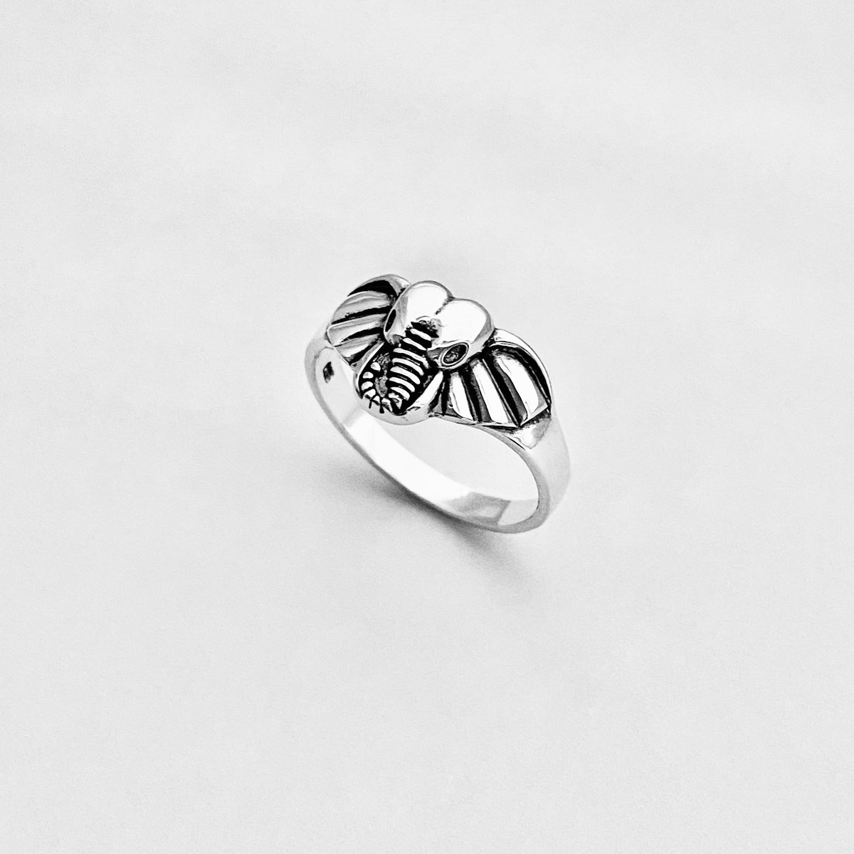 925 Sterling Silver Elephant Head Ring | Good Luck Spirit Animal Silver Rings