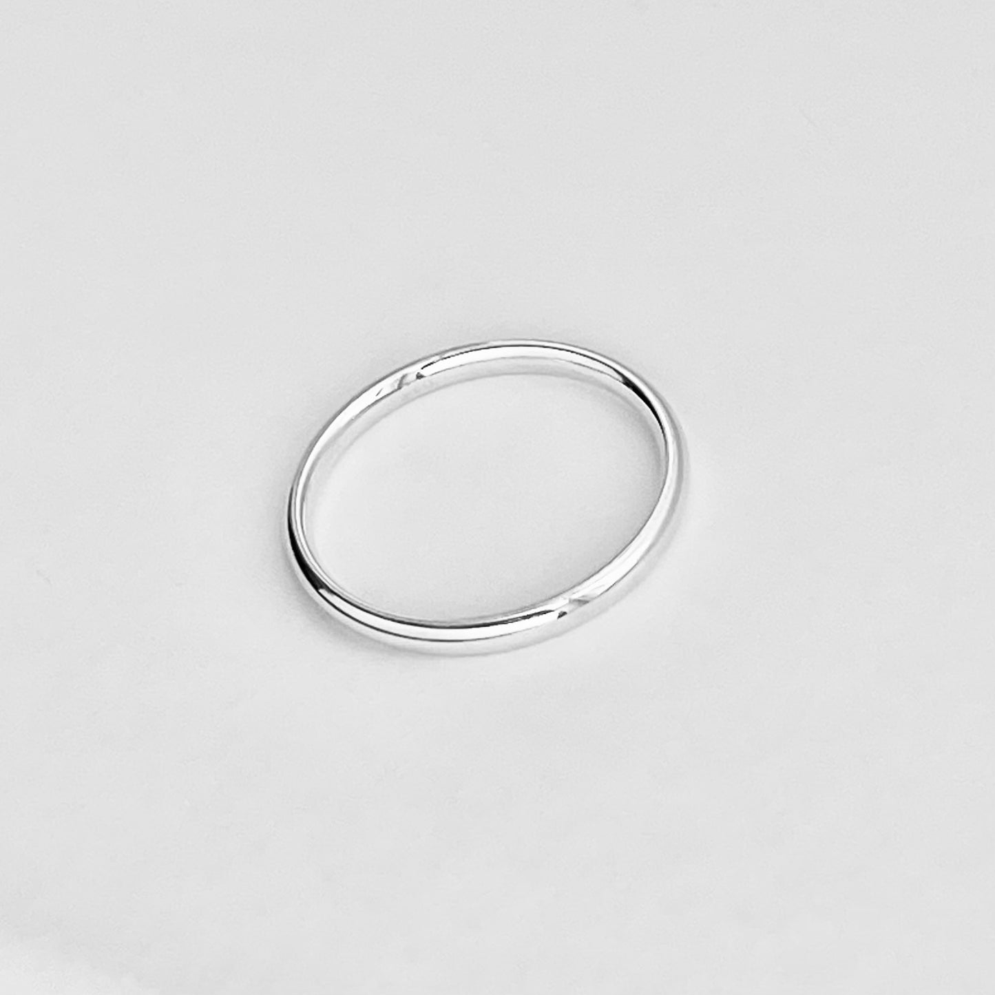 Sterling Silver High Polish Plain 2mm Unisex Band Ring, Wedding Silver Rings, Stackable Bands