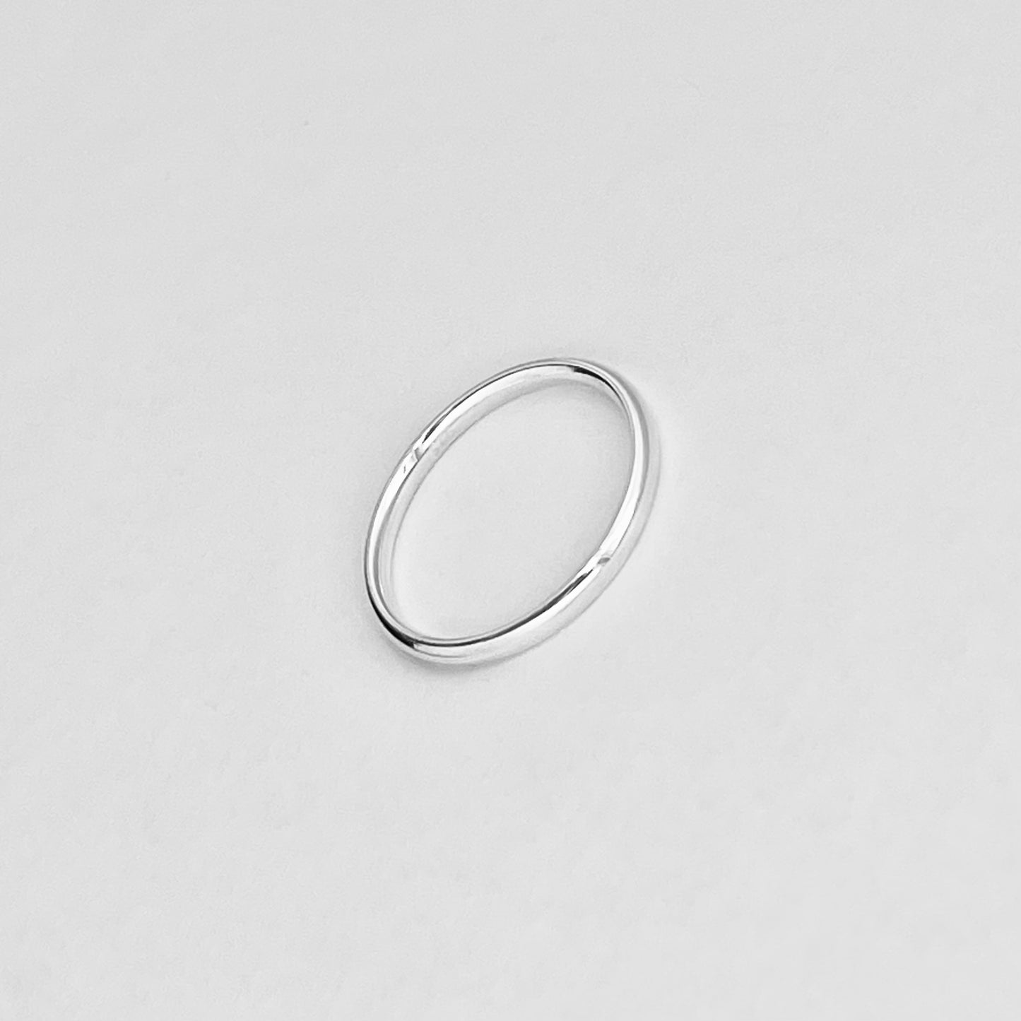 Sterling Silver High Polish Plain 2mm Unisex Band Ring, Wedding Silver Rings, Stackable Bands