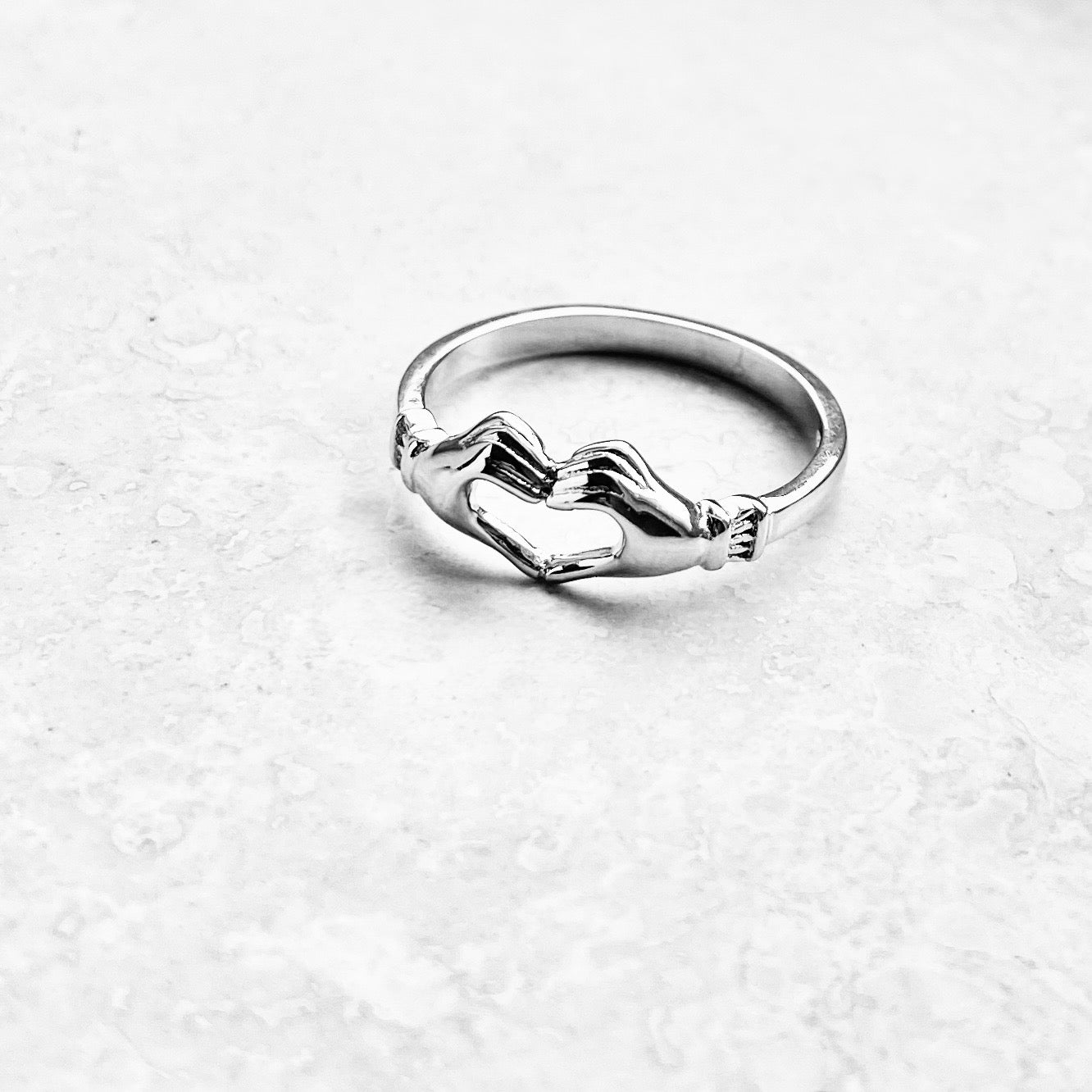 925 Sterling Silver Love Heart Hand Ring | Irish Claddagh Friendship Loyalty Rings