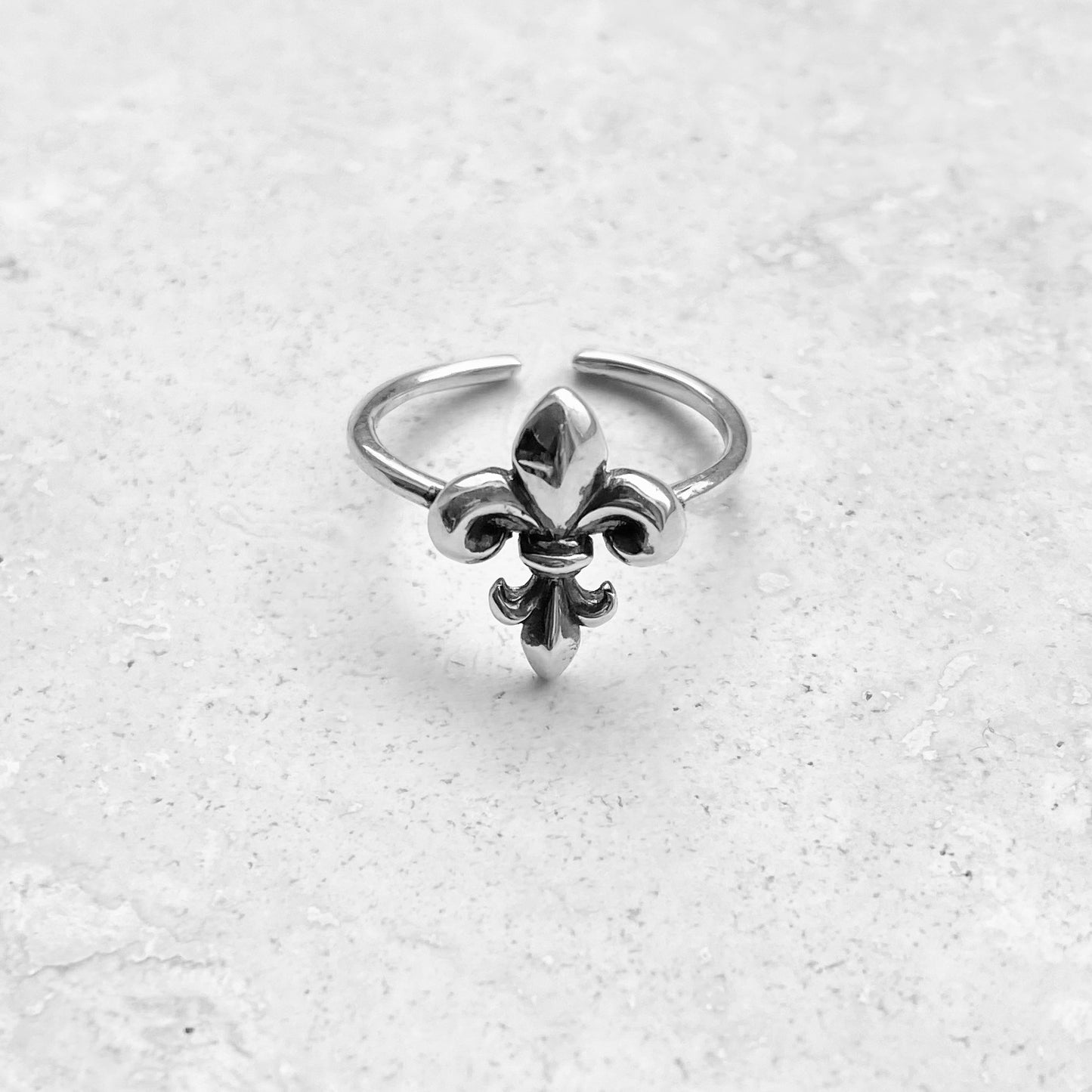 Sterling Silver Fleur De Lis Toe Ring, Saints Silver Rings, France Ring