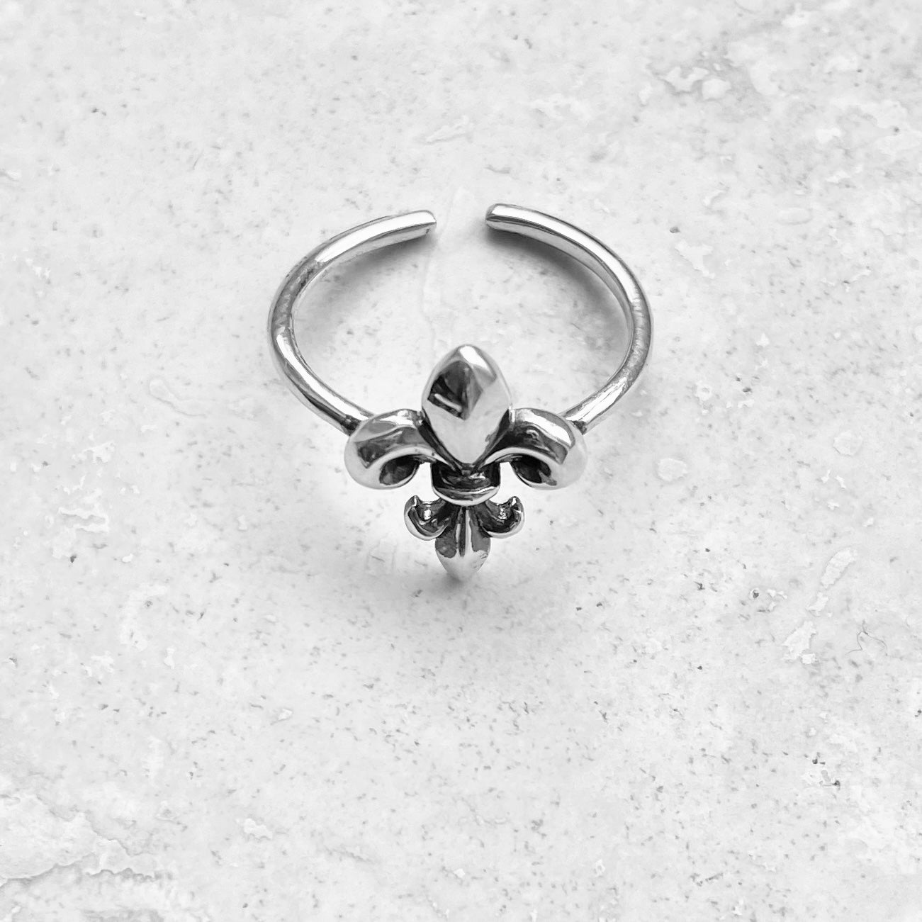 Sterling Silver Fleur De Lis Toe Ring, Saints Silver Rings, France Ring