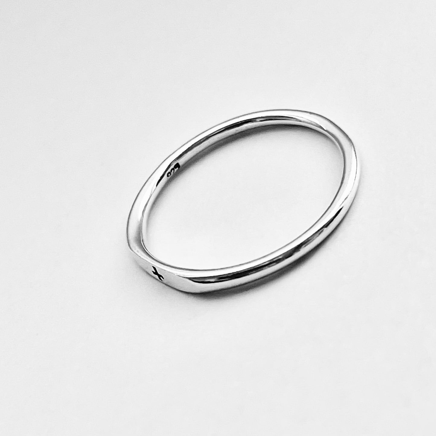 Sterling Silver Tiny Cross Ring – Minimalist Religious Faith Silver Rings