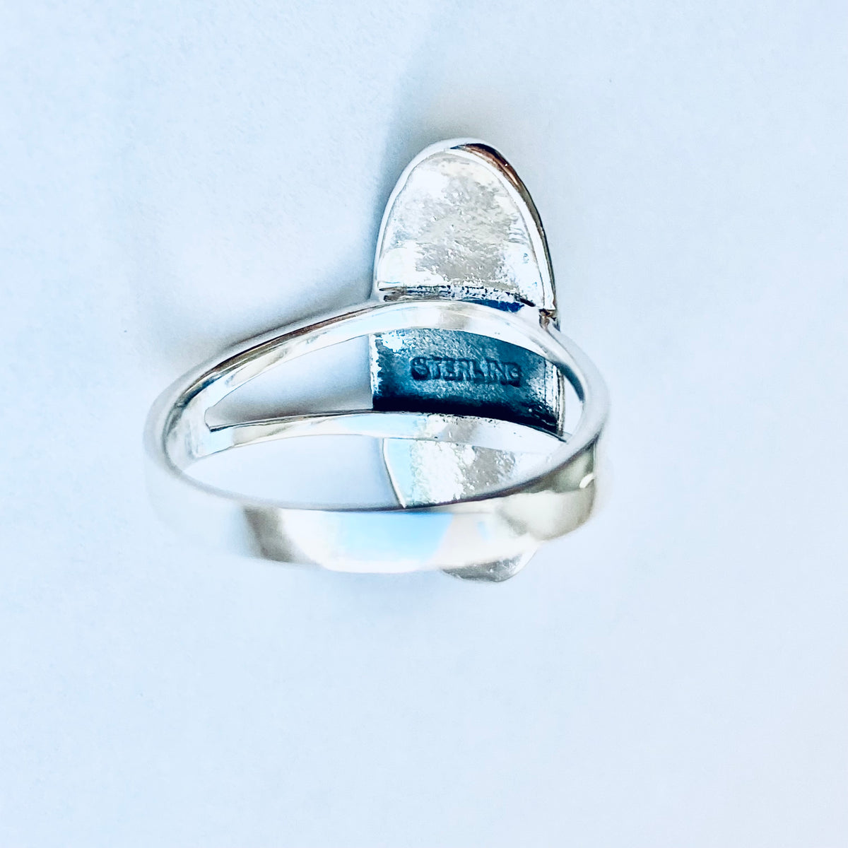 925 Sterling Silver Long Oval Genuine Turquoise Ring | Bold Boho Statement Stone Jewelry