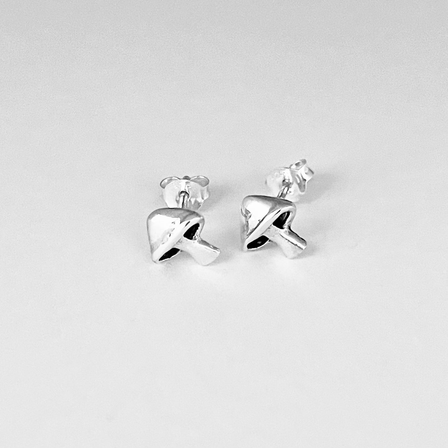 Sterling Silver Mushroom Stud Earrings, Veggie Earrings, Silver Earrings