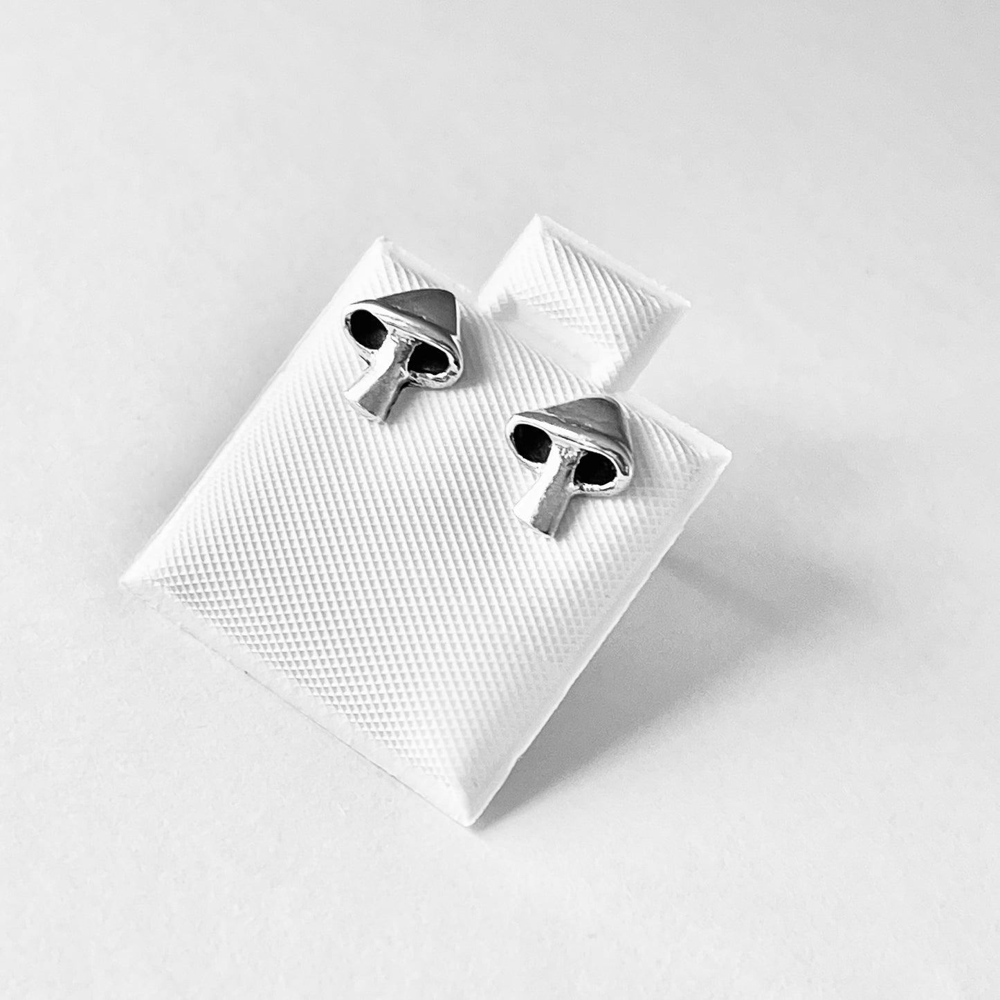 Sterling Silver Mushroom Stud Earrings | Nature-Inspired Food Jewelry