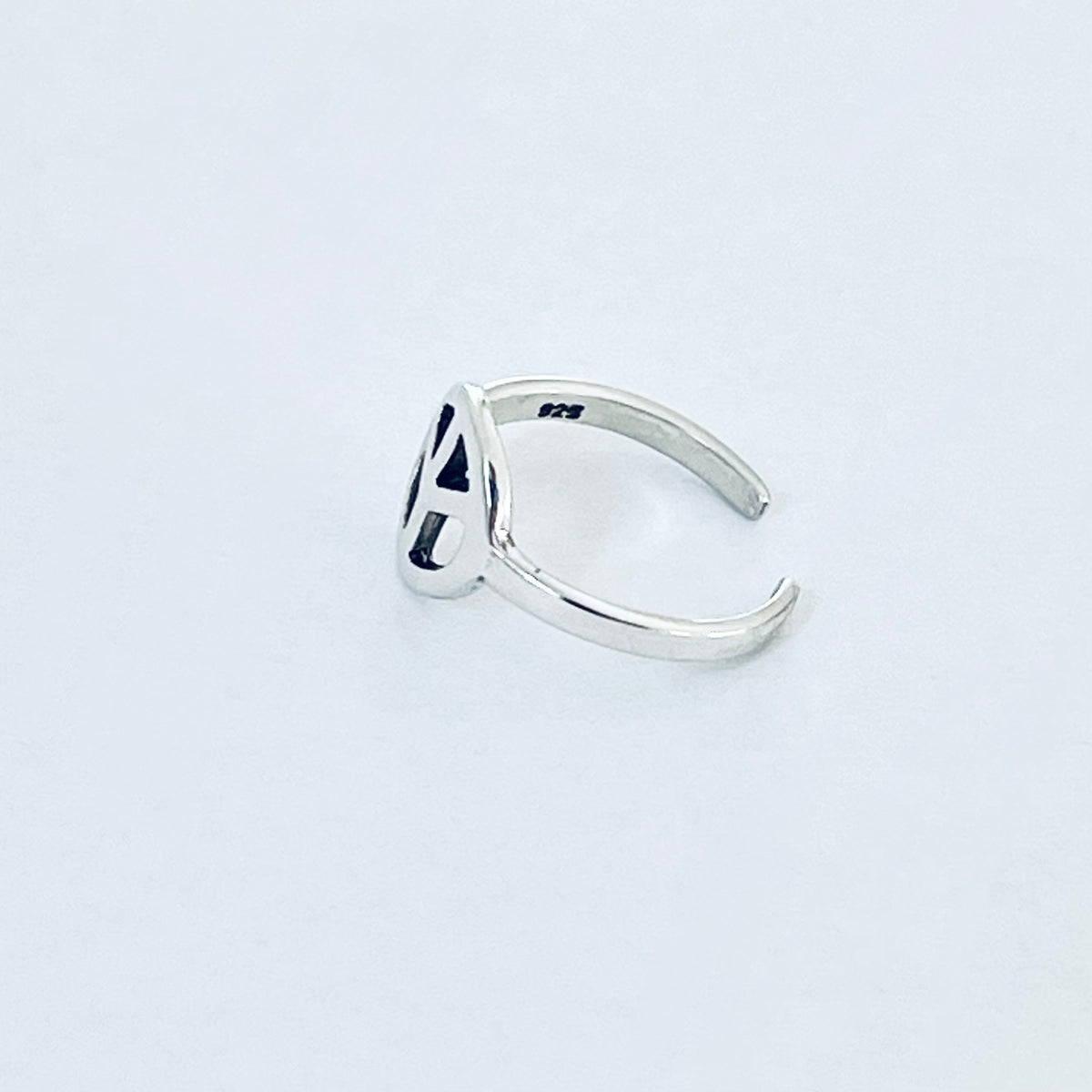 925 Sterling Silver Dainty Peace Toe Ring – Midi Pinky Love Unity Silver Rings