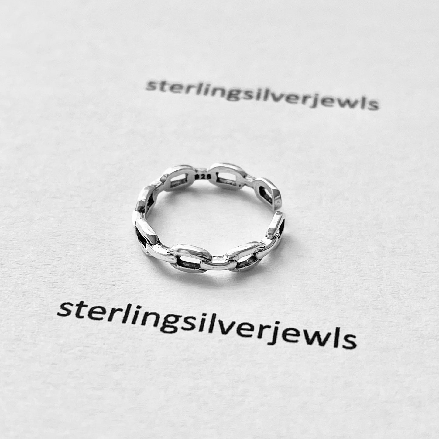 Sterling Silver Round Chain Link Toe Ring, Adjustable Silver Ring