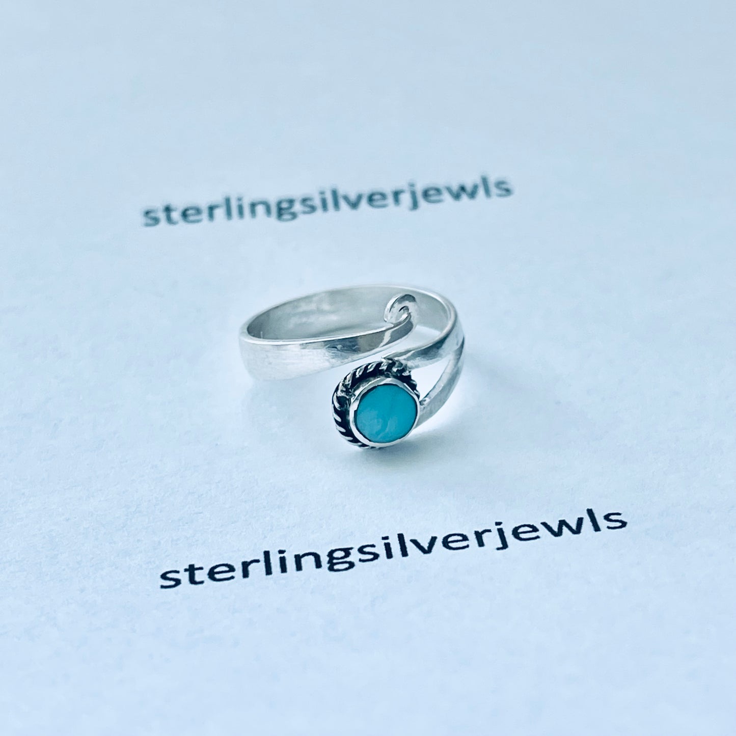 Genuine Turquoise Wraparound Toe Ring Sterling Silver, Boho Rings