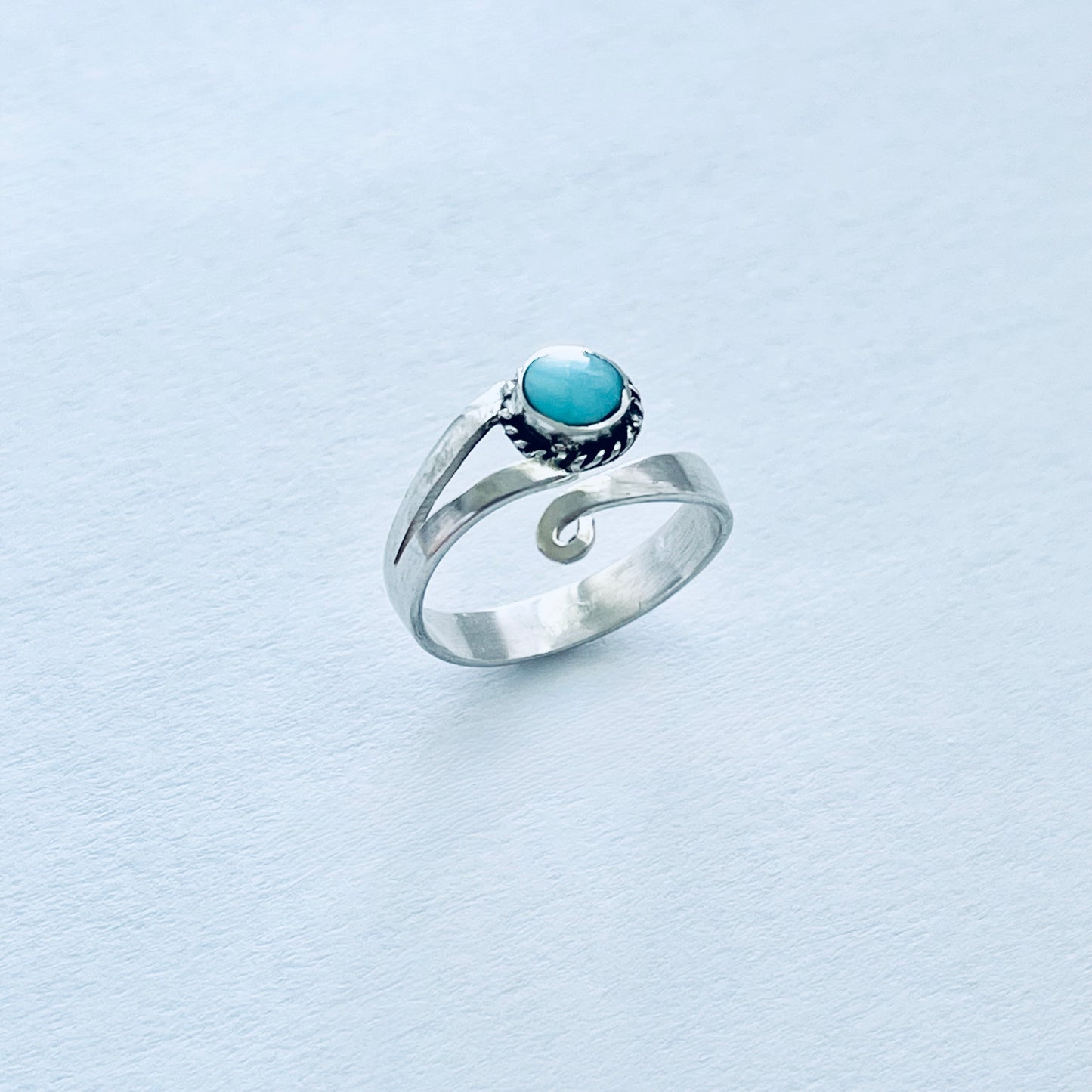 Sterling Silver Wraparound Genuine Turquoise Toe Ring – Boho Stone Silver Rings