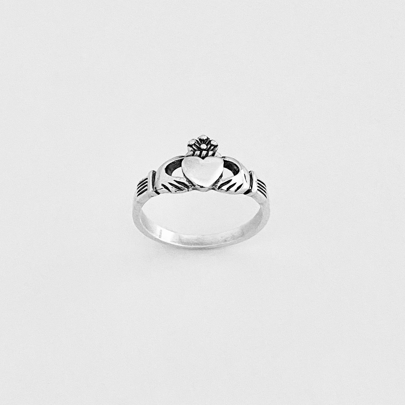 925 Sterling Silver Irish Claddagh Ring | Heart Crown Friendship Loyalty Rings