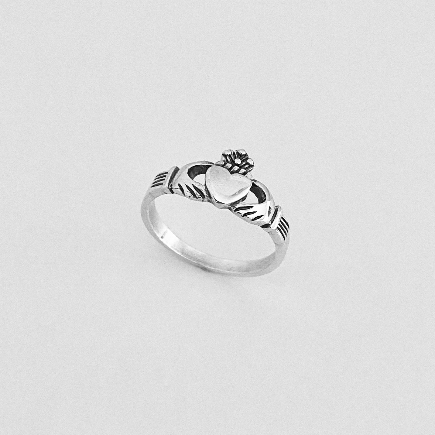 925 Sterling Silver Irish Claddagh Ring | Heart Crown Friendship Loyalty Rings