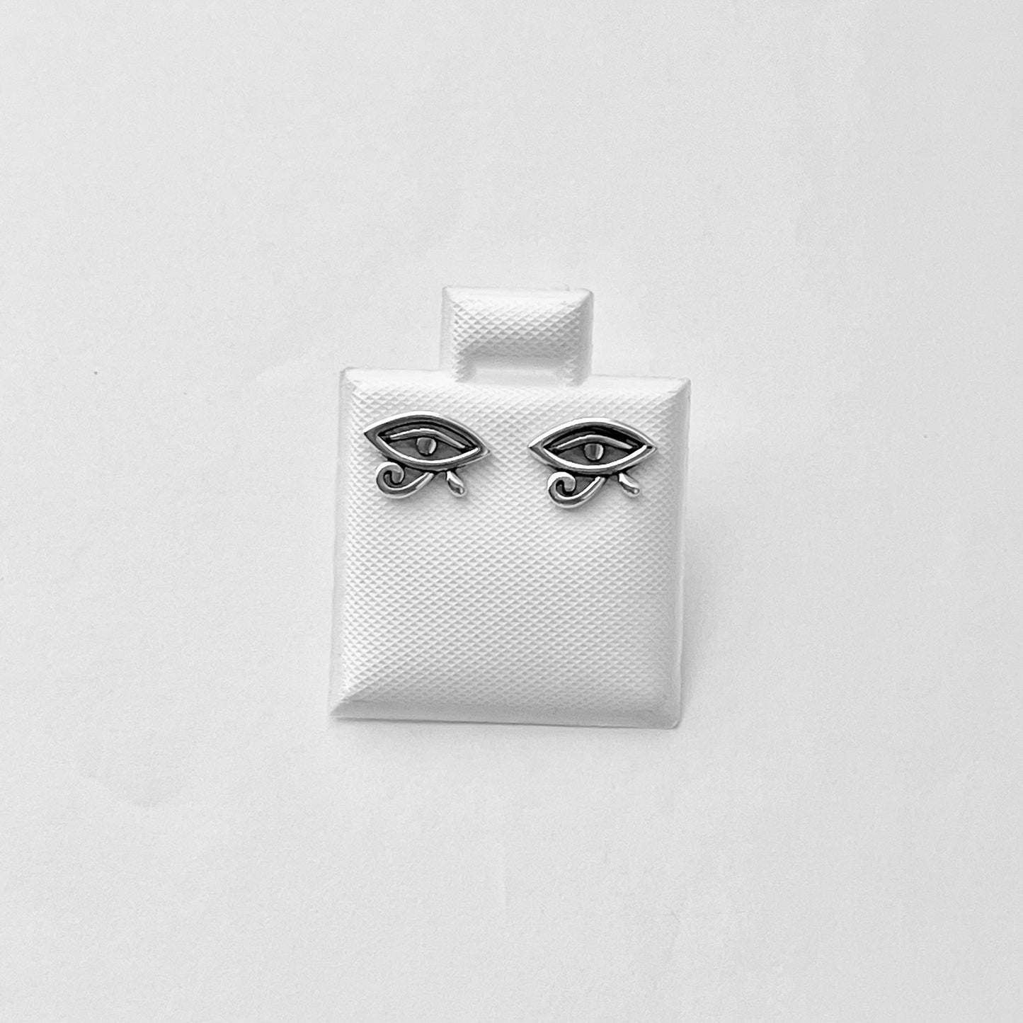 Sterling Silver Little Eye of Horus Stud Earring, Protector Earrings, Ra Eye Silver Earring