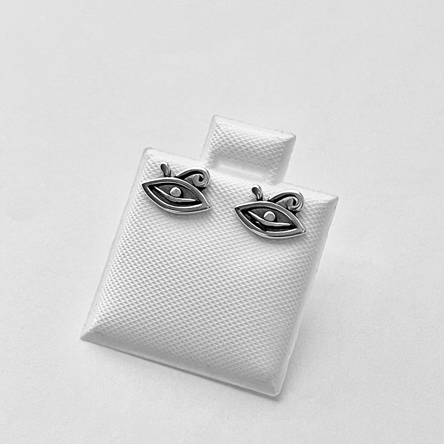 Sterling Silver Little Eye of Horus Stud Earring, Protector Earrings, Ra Eye Silver Earring