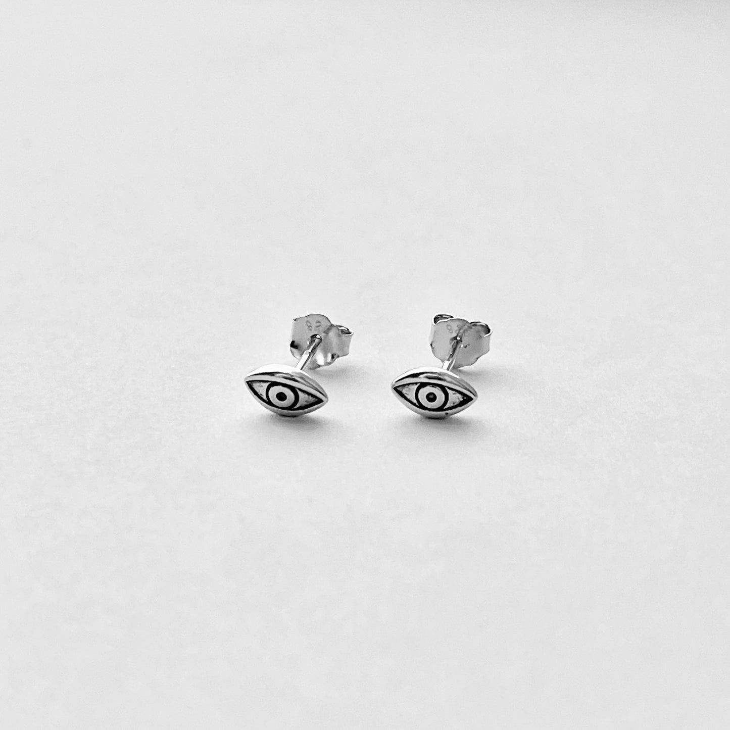 Sterling Silver Little Evil Eye Stud Earring, Protection Jewelry, All Seeing Eye Earrings