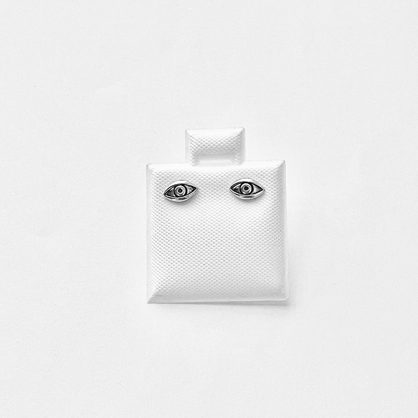 Sterling Silver Little Evil Eye Stud Earring, Protection Jewelry, All Seeing Eye Earrings