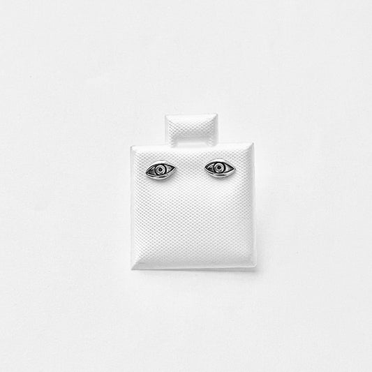 925 Sterling Silver Tiny Evil Eye Stud Earrings | Dainty Protection All Seeing Eye Jewelry
