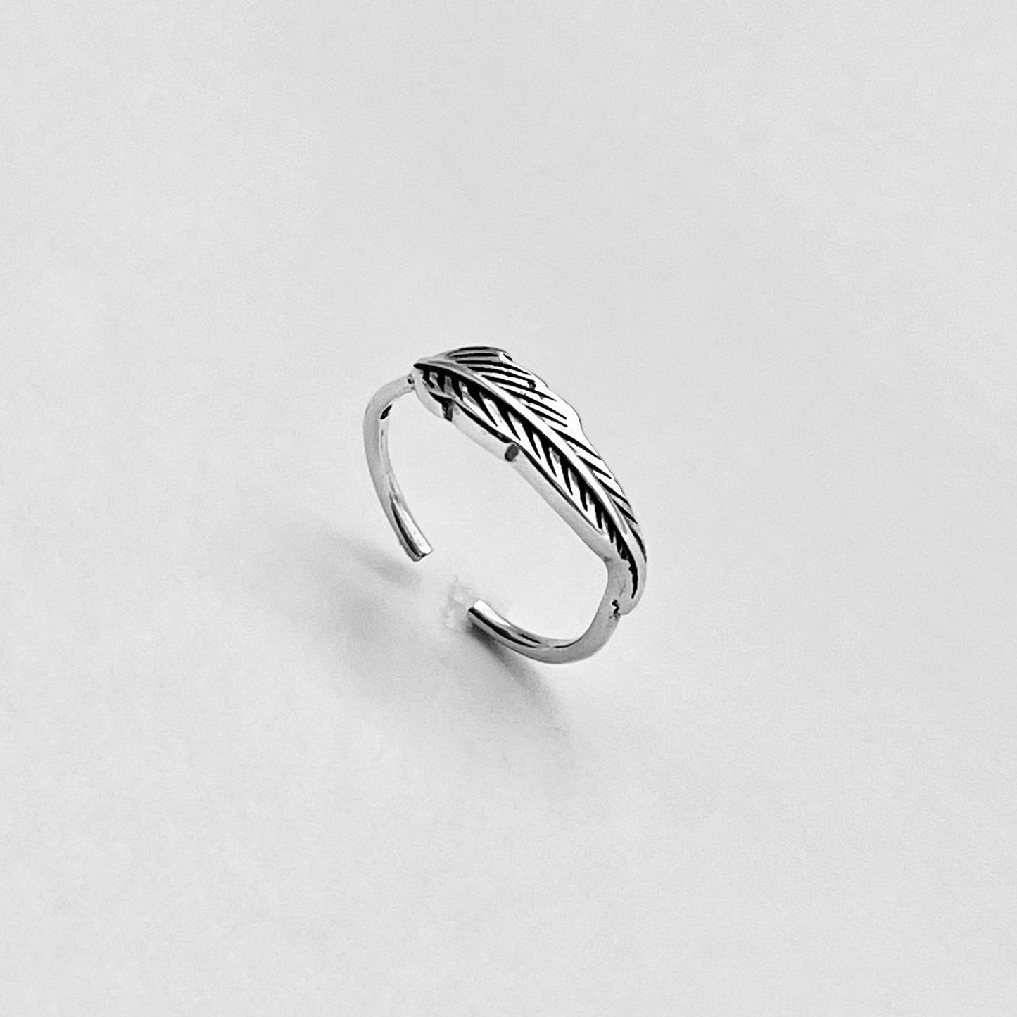 Sterling Silver Feather Toe Ring, Angel Wing, Bird Silver Rings