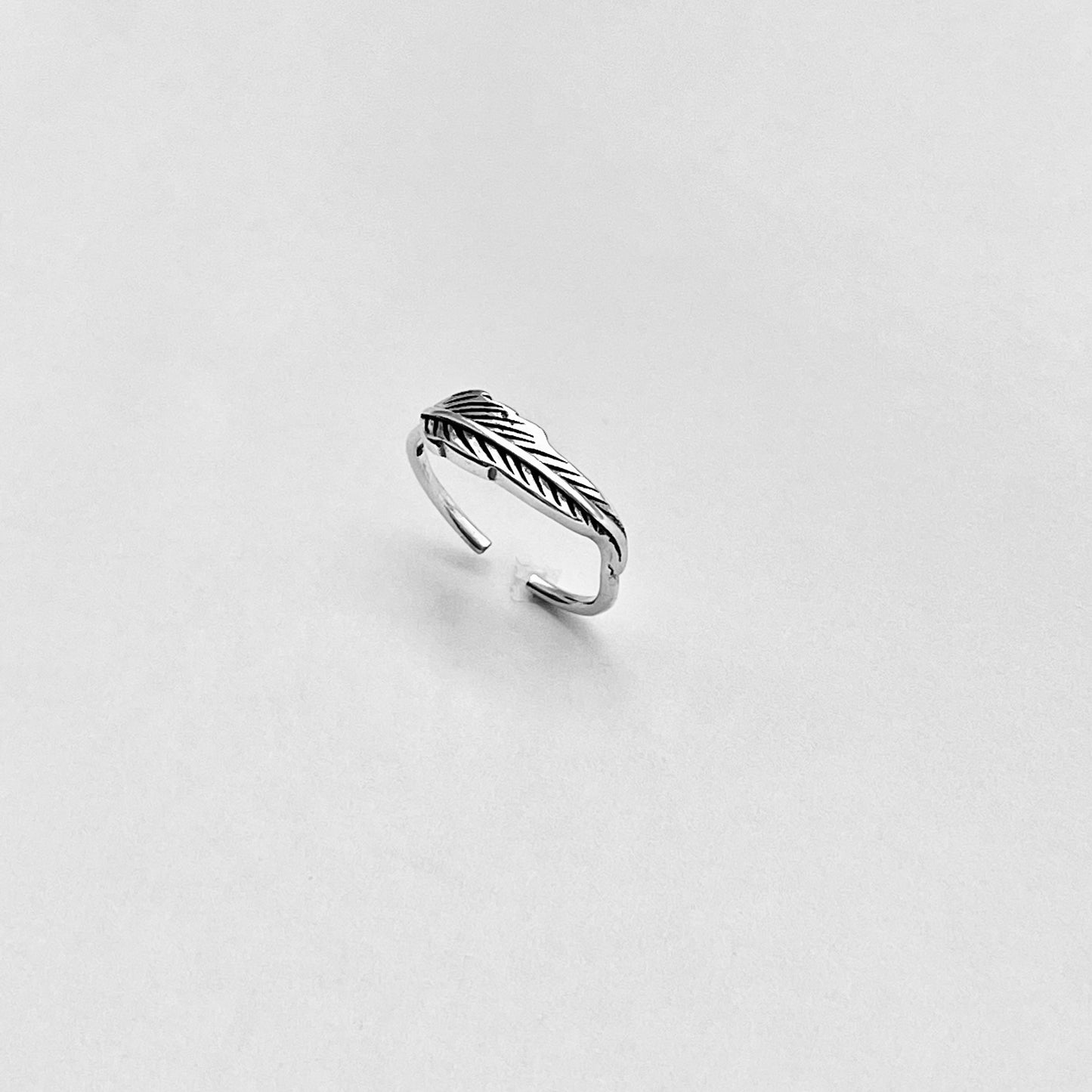 Sterling Silver Feather Toe Ring, Angel Wing, Bird Silver Rings