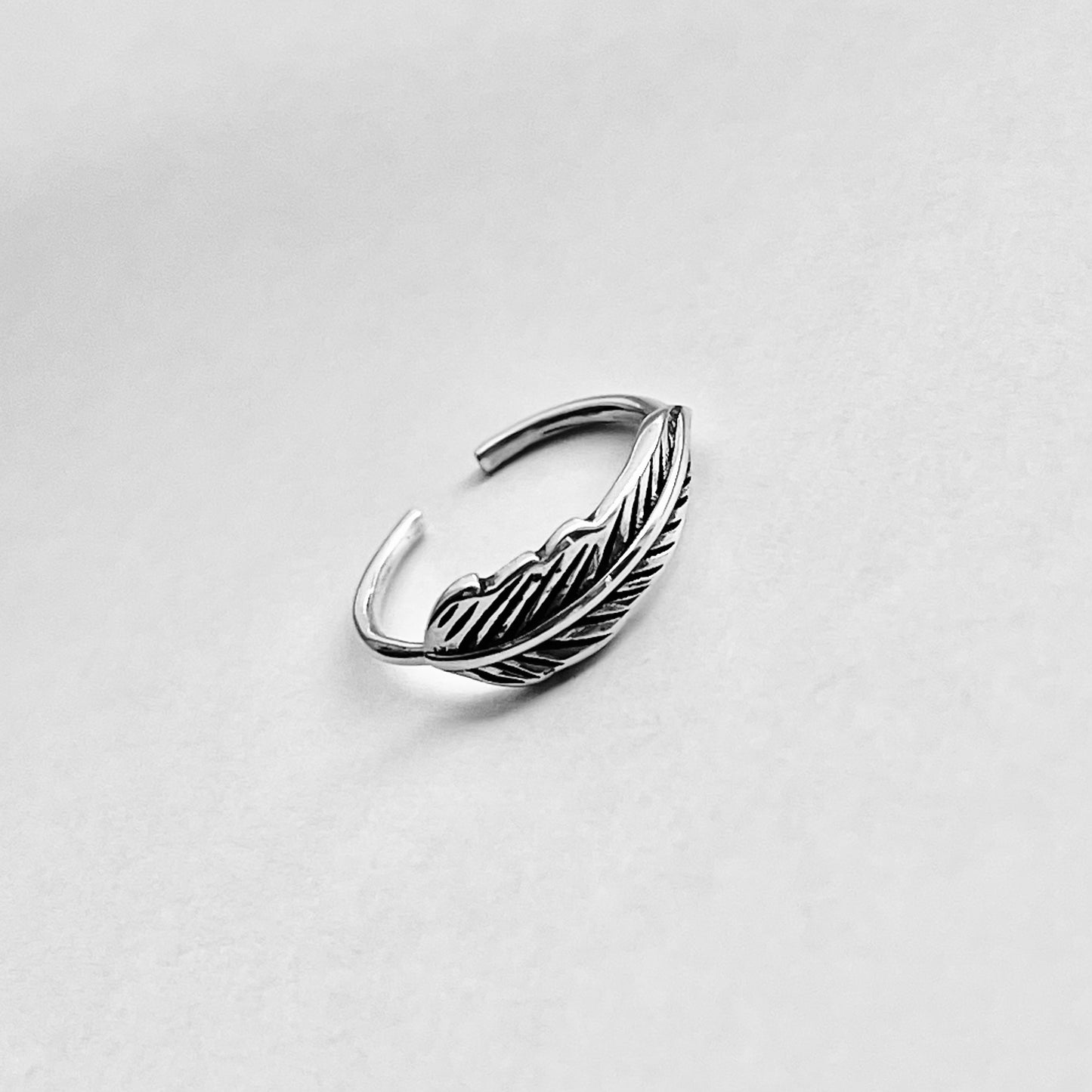 Sterling Silver Feather Toe Ring, Angel Wing, Bird Silver Rings