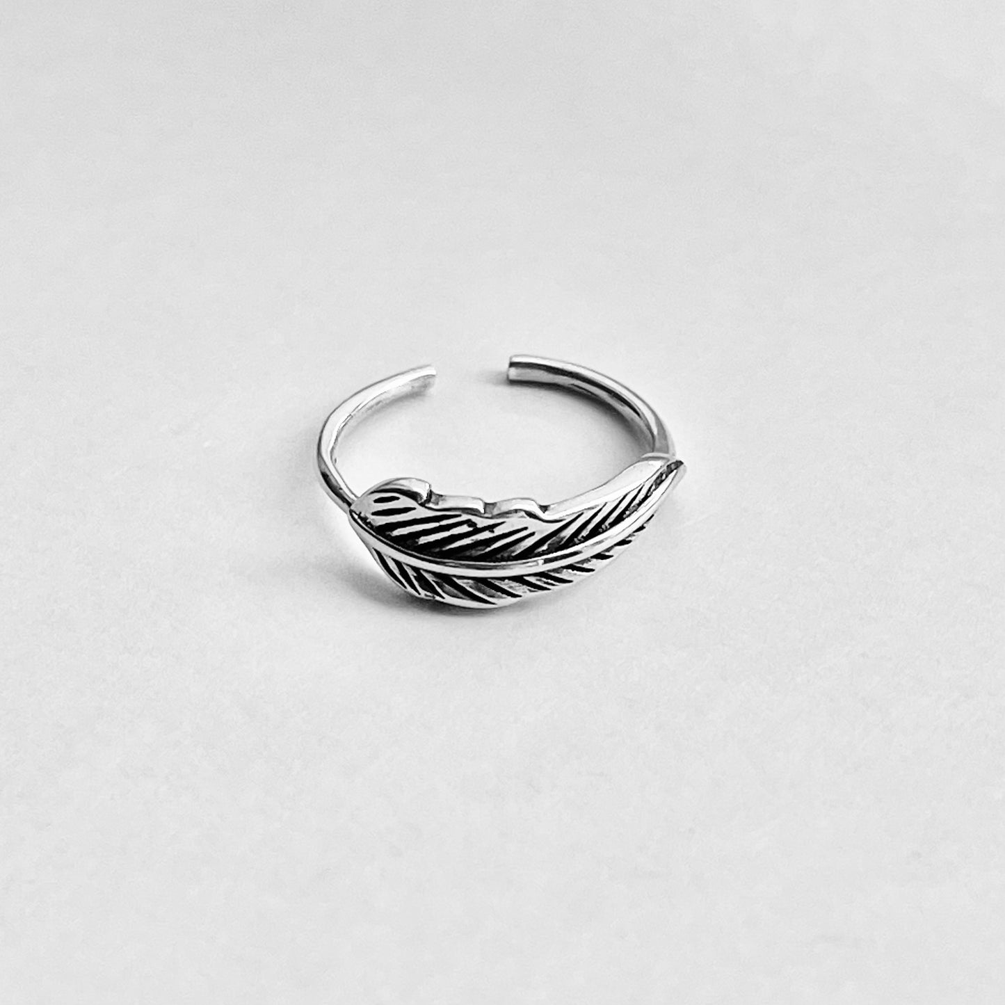 Sterling Silver Feather Toe Ring, Angel Wing, Bird Silver Rings