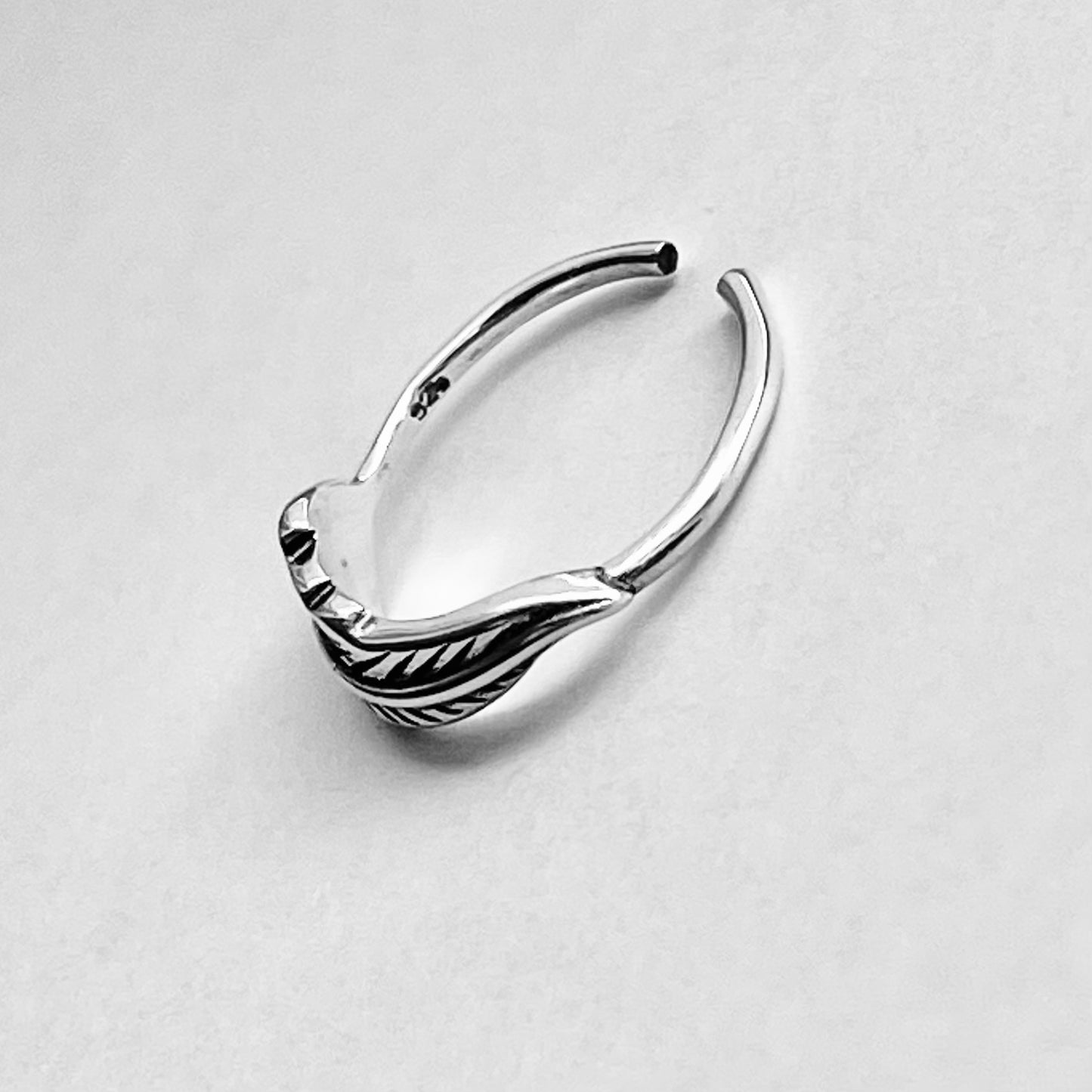 Sterling Silver Feather Toe Ring, Angel Wing, Bird Silver Rings