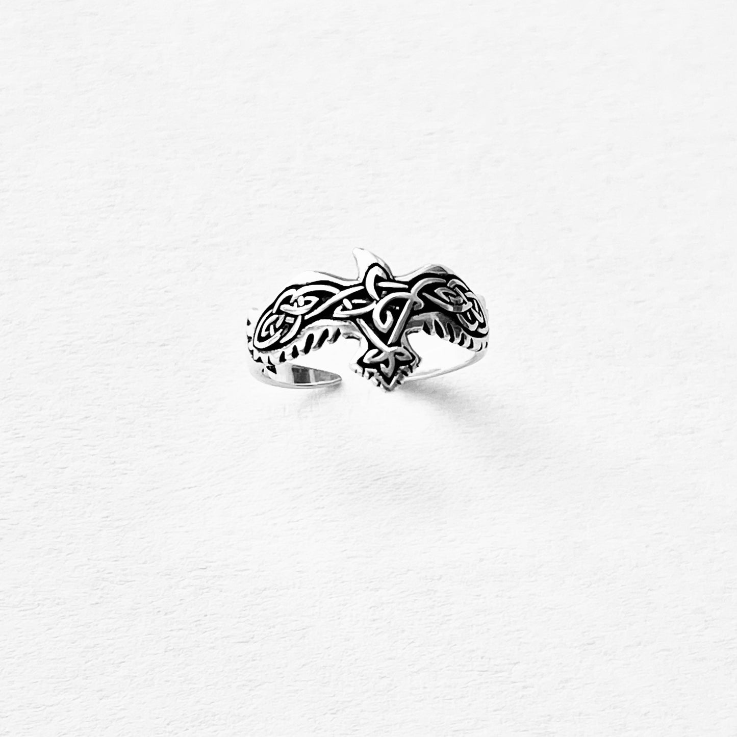925 Sterling Silver Celtic Eagle Toe Ring | Spirit Birds & Trinity Knot Jewelry