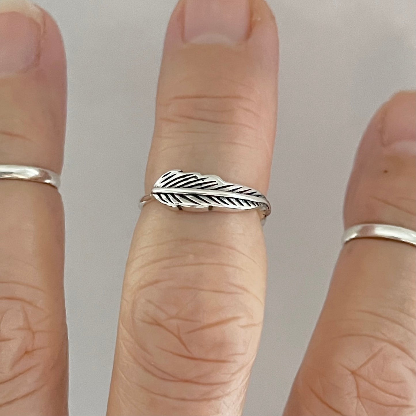 Sterling Silver Feather Toe Ring, Angel Wing, Bird Silver Rings