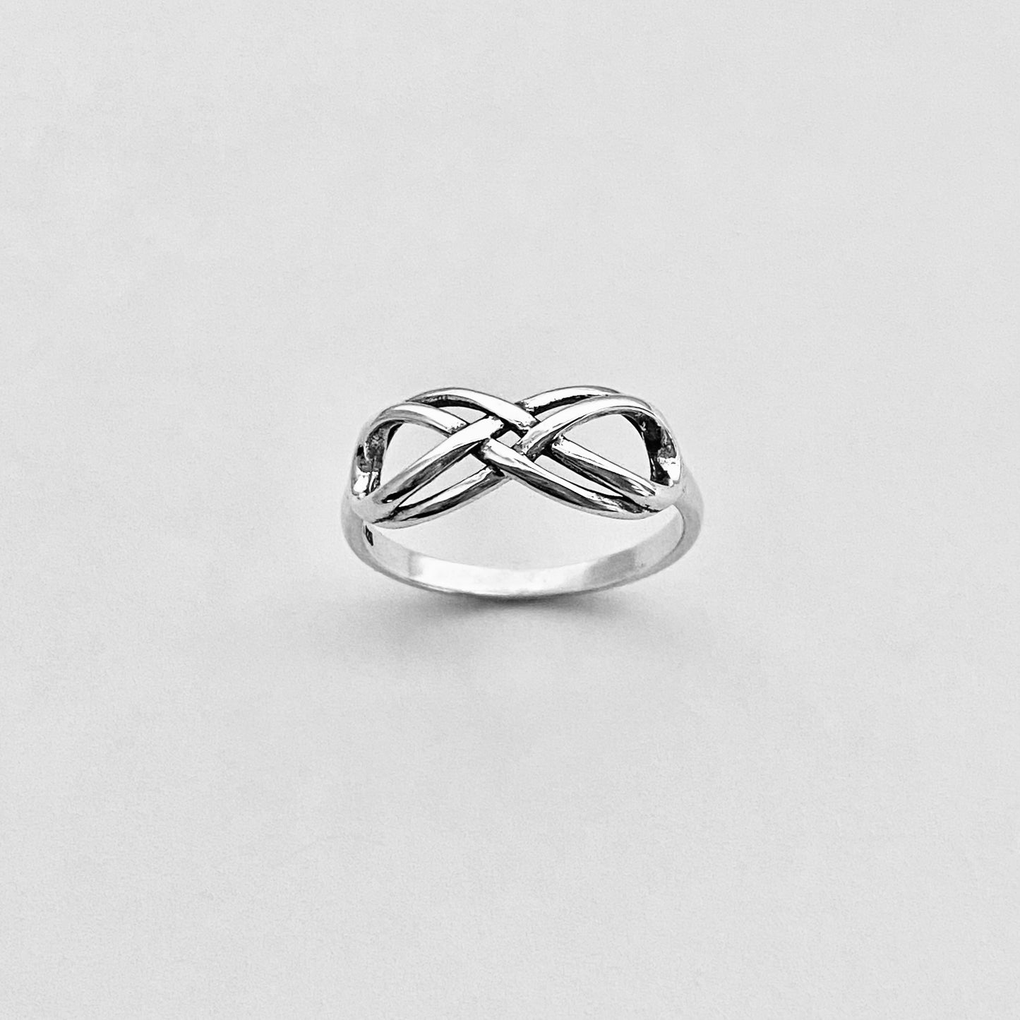 Sterling Silver Double Infinity Ring, Silver love Rings, Eternity Ring, Lazy Eight