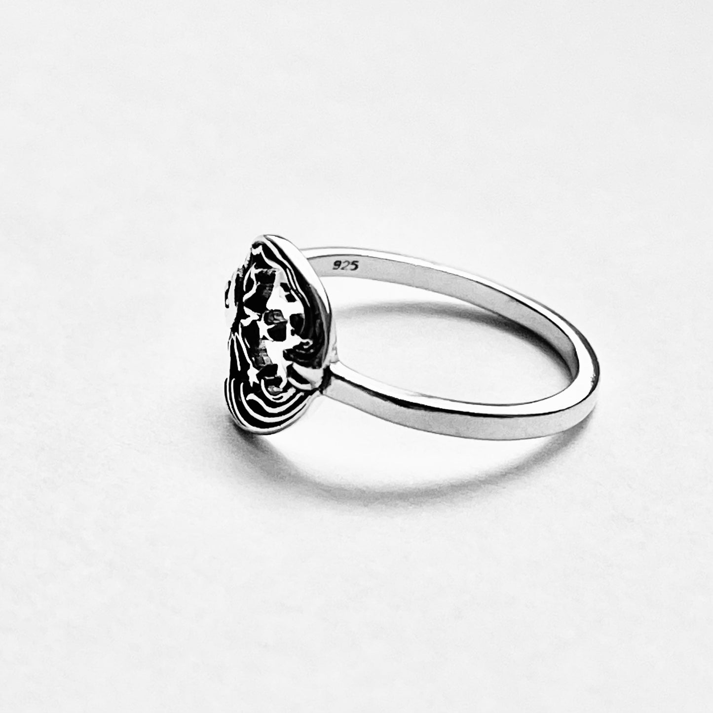 Sterling Silver Dainty Celestial Ring, Moon and Star Rings, Sunshine Jewelry