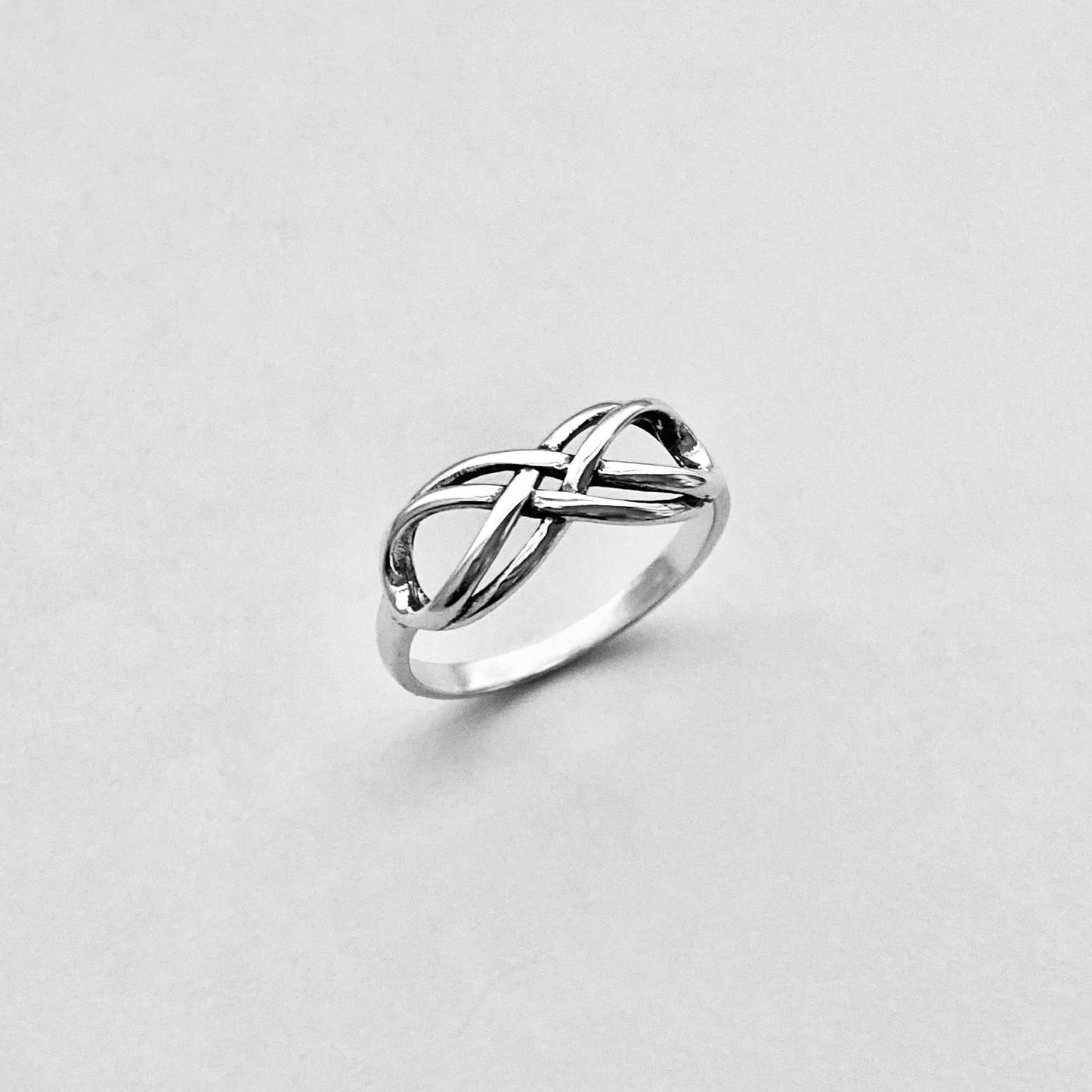 Sterling Silver Double Infinity Ring, Silver love Rings, Eternity Ring, Lazy Eight