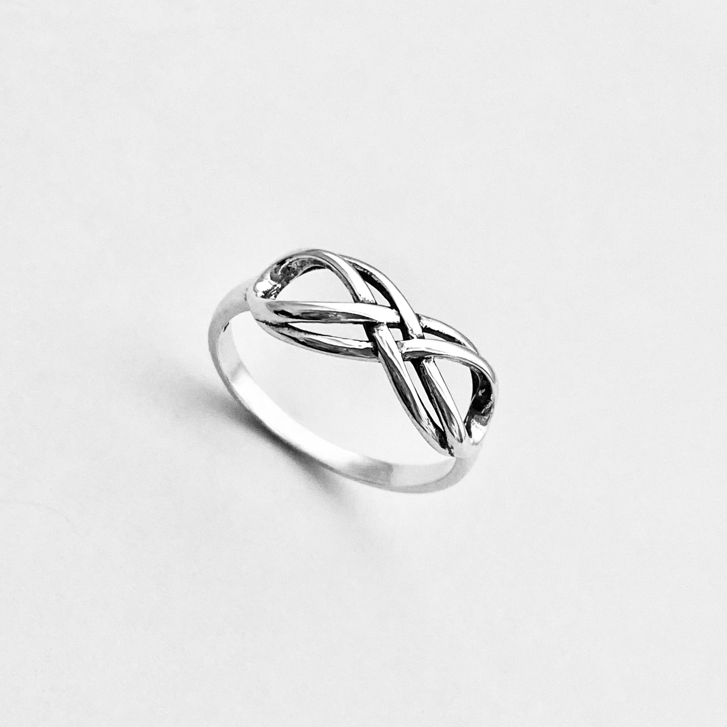 Sterling Silver Double Infinity Ring, Silver love Rings, Eternity Ring, Lazy Eight