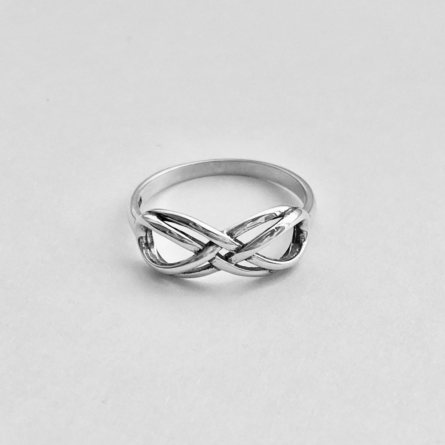 Sterling Silver Double Infinity Ring, Silver love Rings, Eternity Ring, Lazy Eight