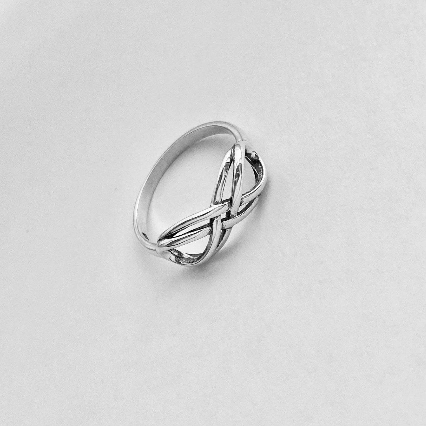 Sterling Silver Double Infinity Ring, Silver love Rings, Eternity Ring, Lazy Eight