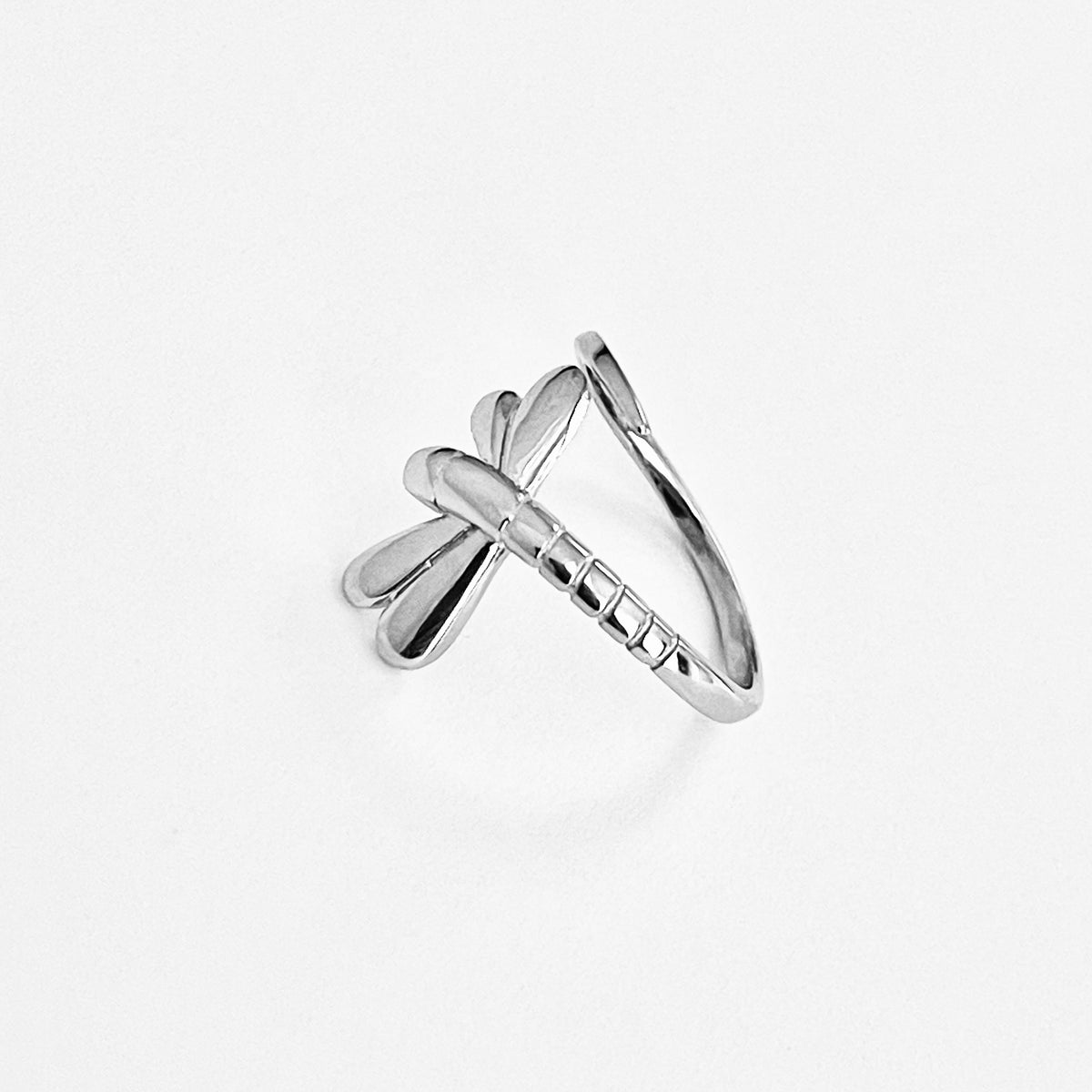 925 Sterling Silver Wraparound Dragonfly Ring | Statement Spirit Insect Bug Silver Rings