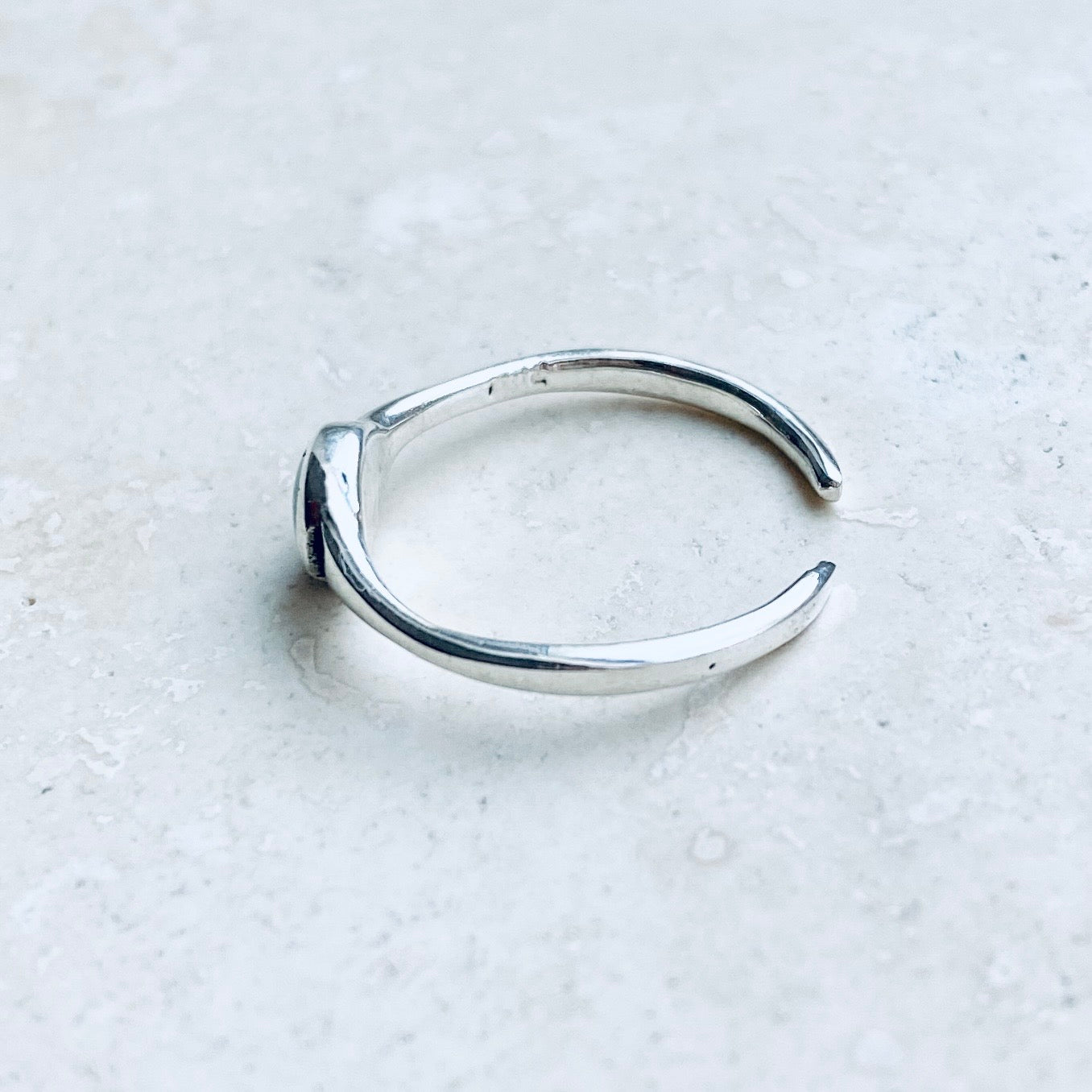 Sterling Silver Small Synthetic Turquoise Toe Ring – Dainty Minimalist Boho Rings