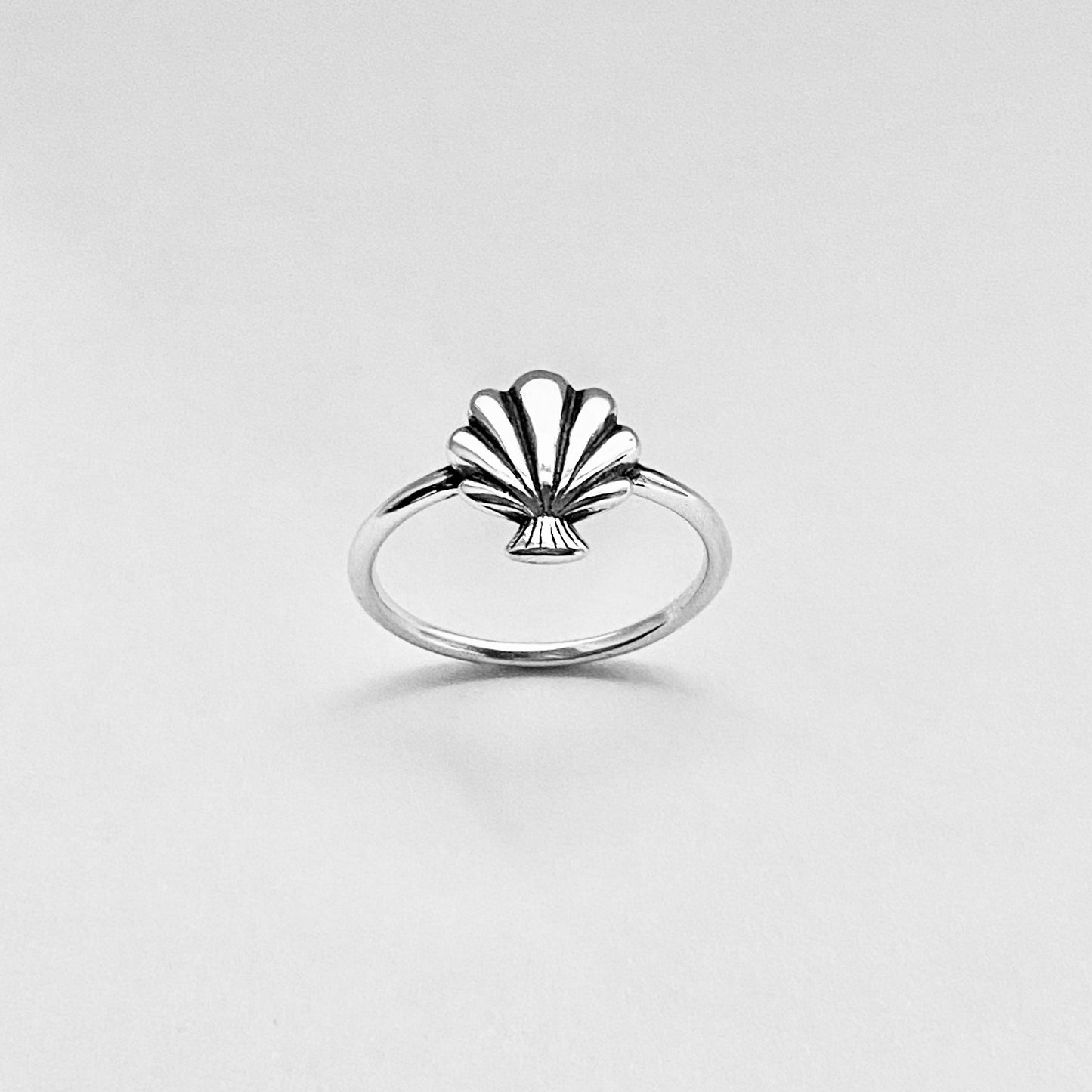 Sterling Silver Dainty Seashell Ring, Ocean Jewelry, Beach Shells