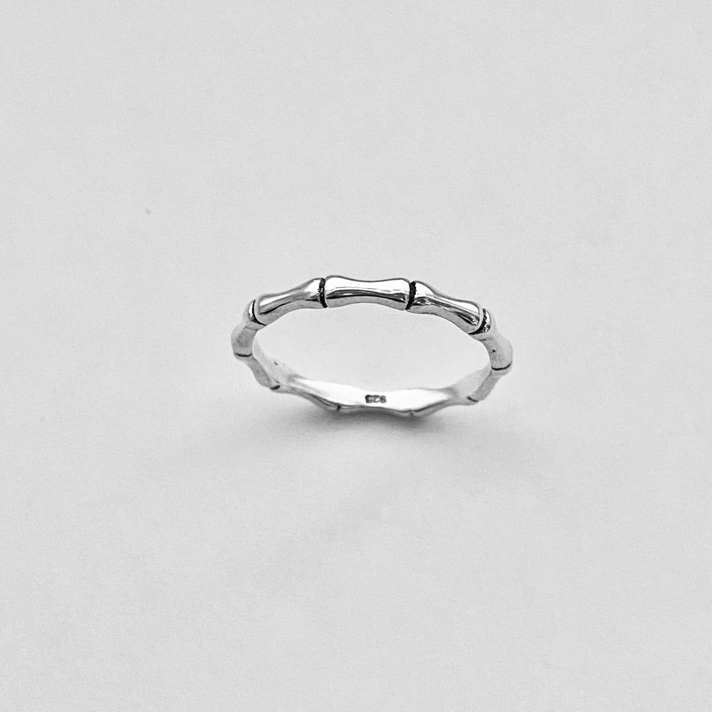 Sterling Silver Eternity Bamboo Band, Dog Bone Ring, Wedding Bands, Silver Rings