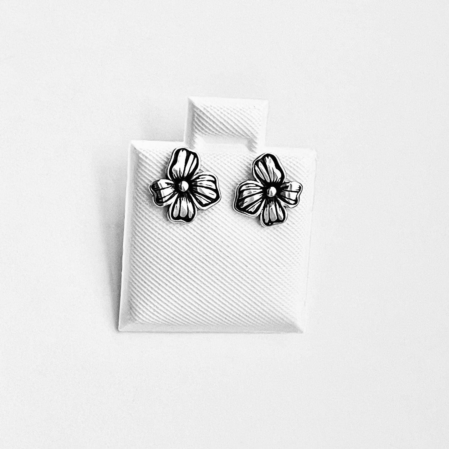 Sterling Silver Flower Stud Earrings, Dainty Earring, Floral Jewelry