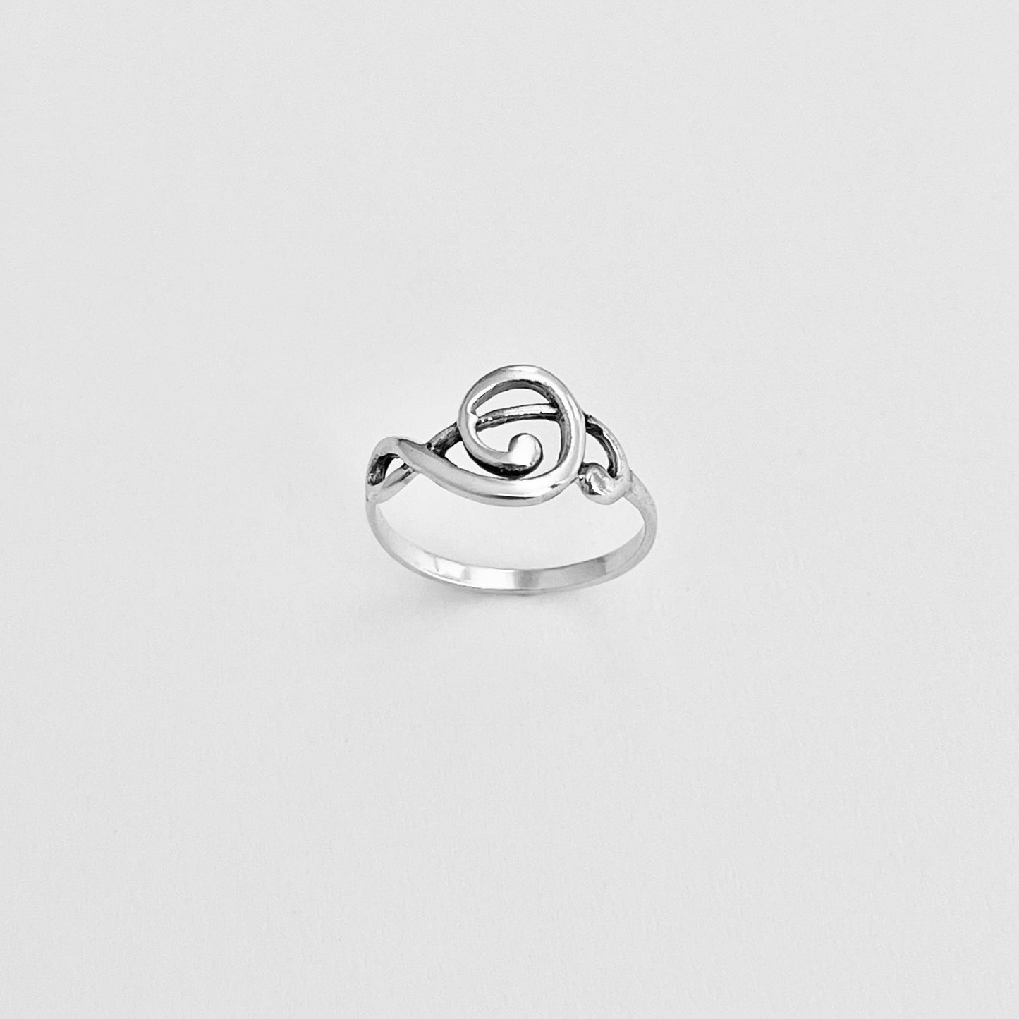 925 Sterling Silver Sideways Treble Clef Note Ring | Music Lover Musician Silver Rings